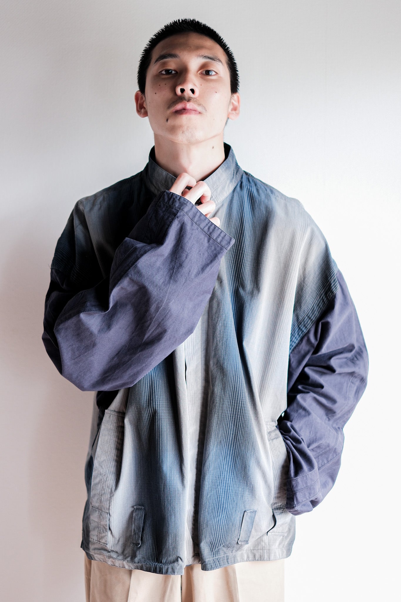 【~80’s】Old Gianni Versace Cotton Striped Jacket Size.42