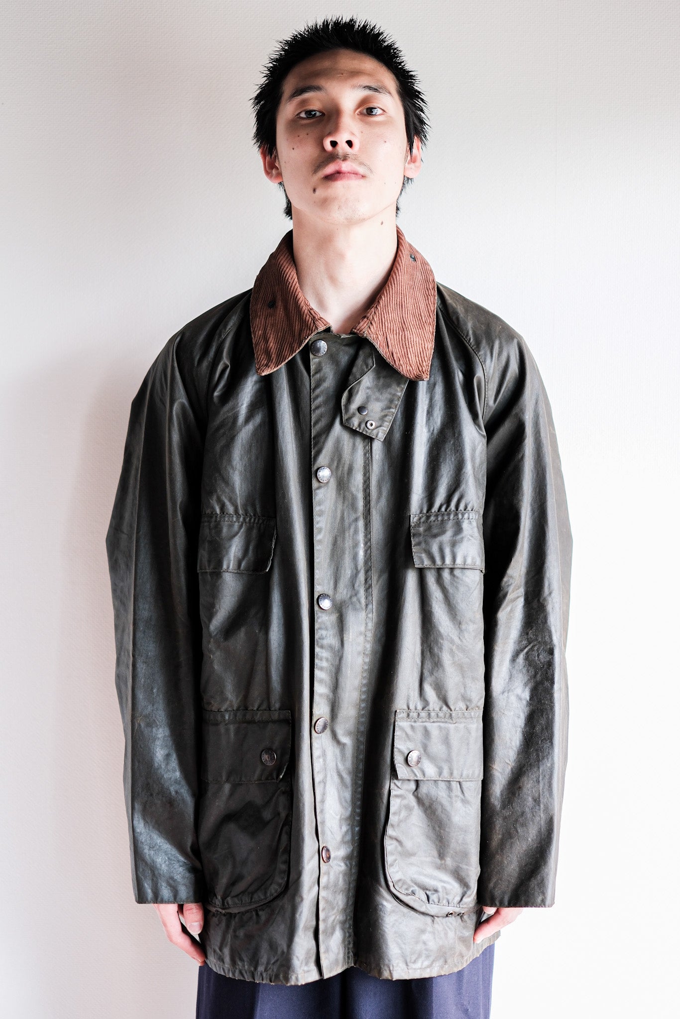 【~80's】Vintage Barbour "BEDALE" 2 Crest Size.42