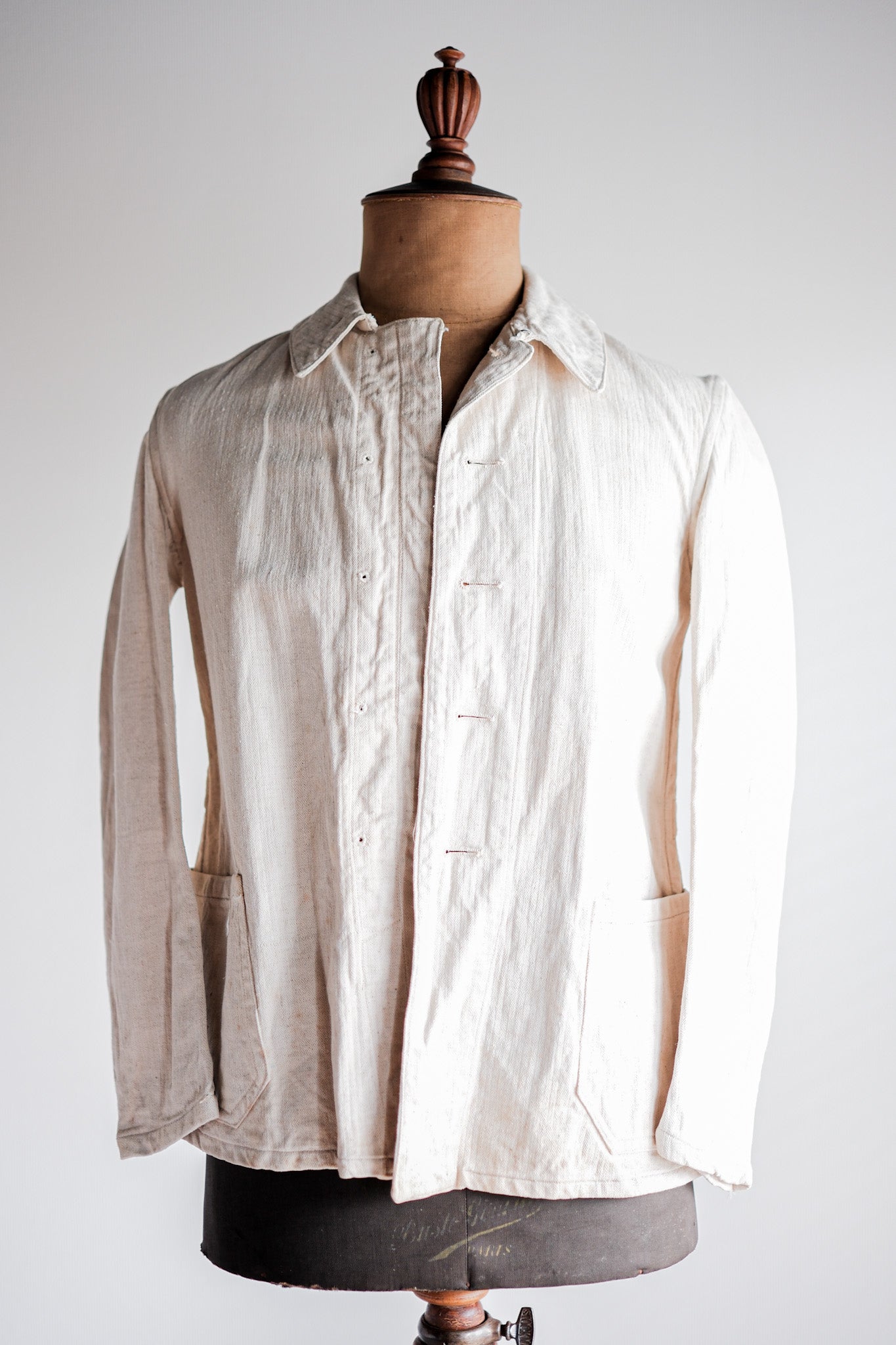 【~40's】German Air Force Drillich HBT Linen Jacket "Luftwaffe"