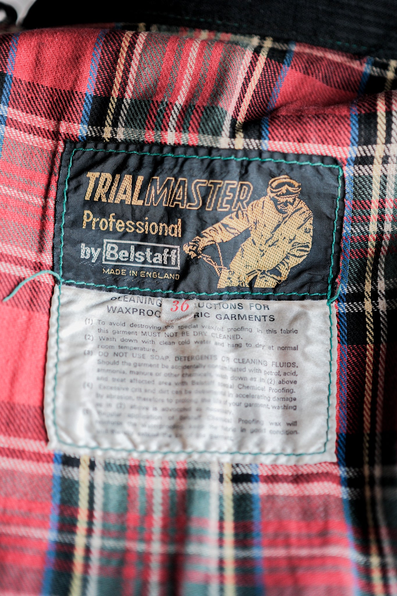 【~60's】Vintage Belstaff Green Waxed Jacket With Patches Size.36 “TRIALMASTER"