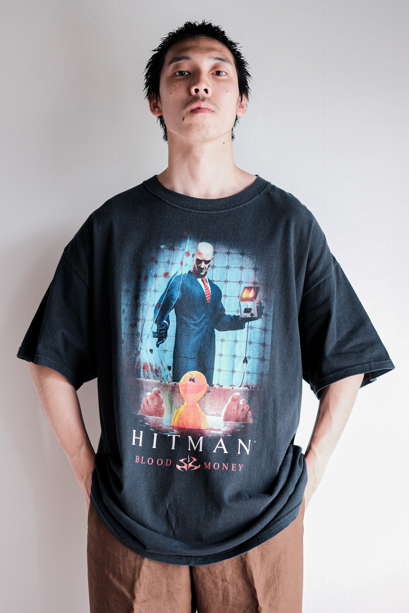【~00's】Vintage Game Print T-shirt Size.XL "Hitman - Blood Money"
