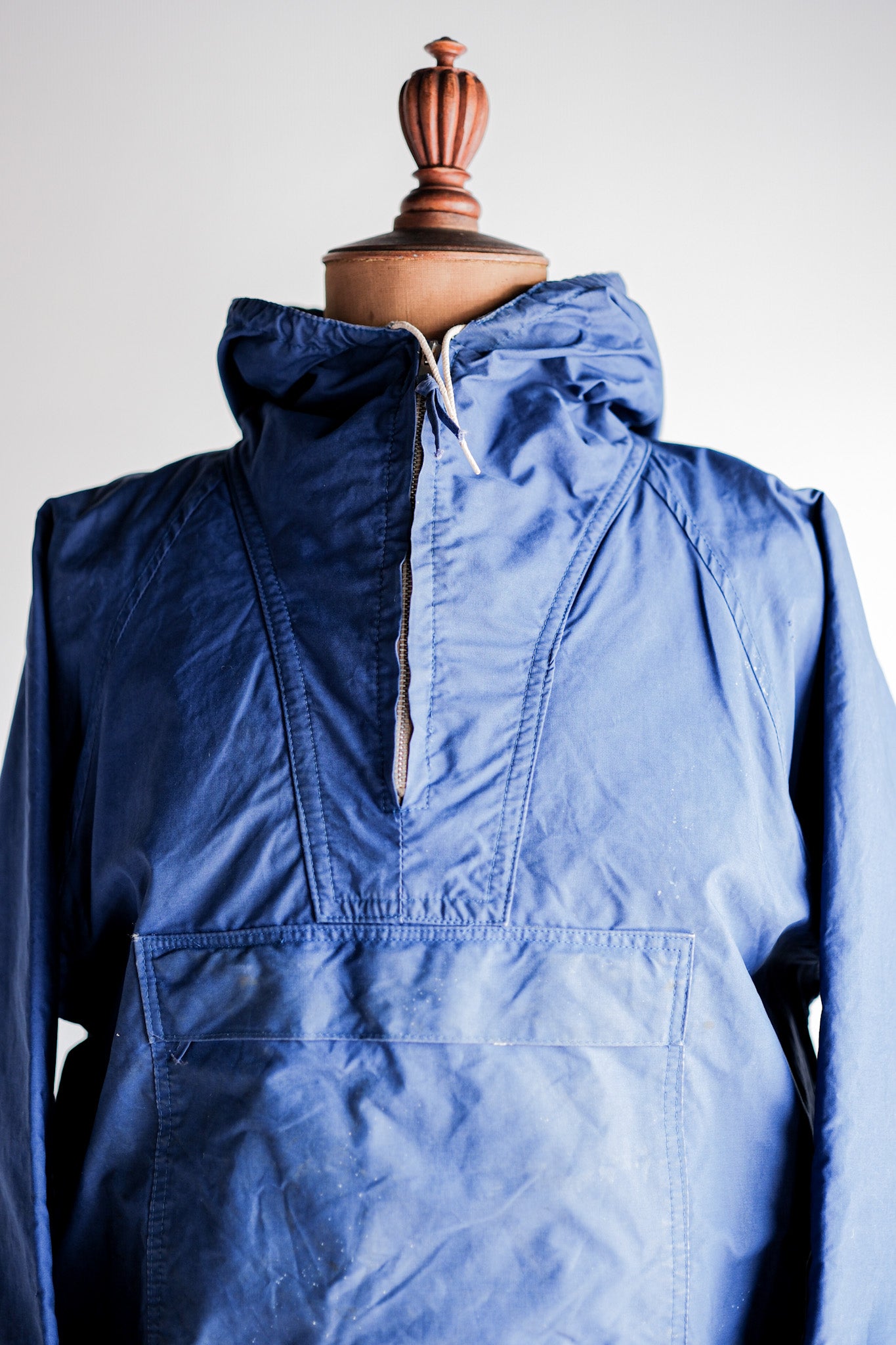 【~60's】British Vintage Blue Ventile Smock Size.LARGE "Blacks Of Greenock"
