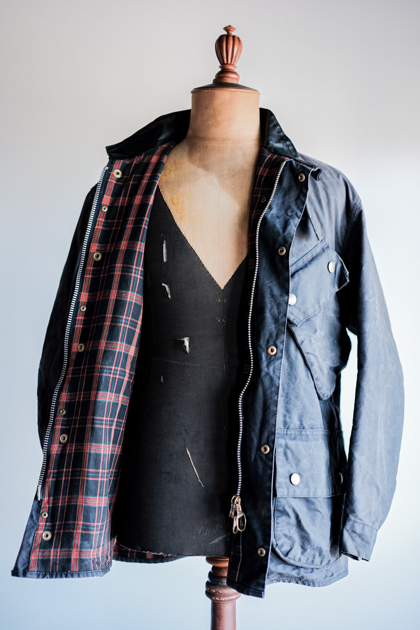 【~90's】Vintage Barbour "BEACON JACKET" 3 Crest "Unusual Lining"