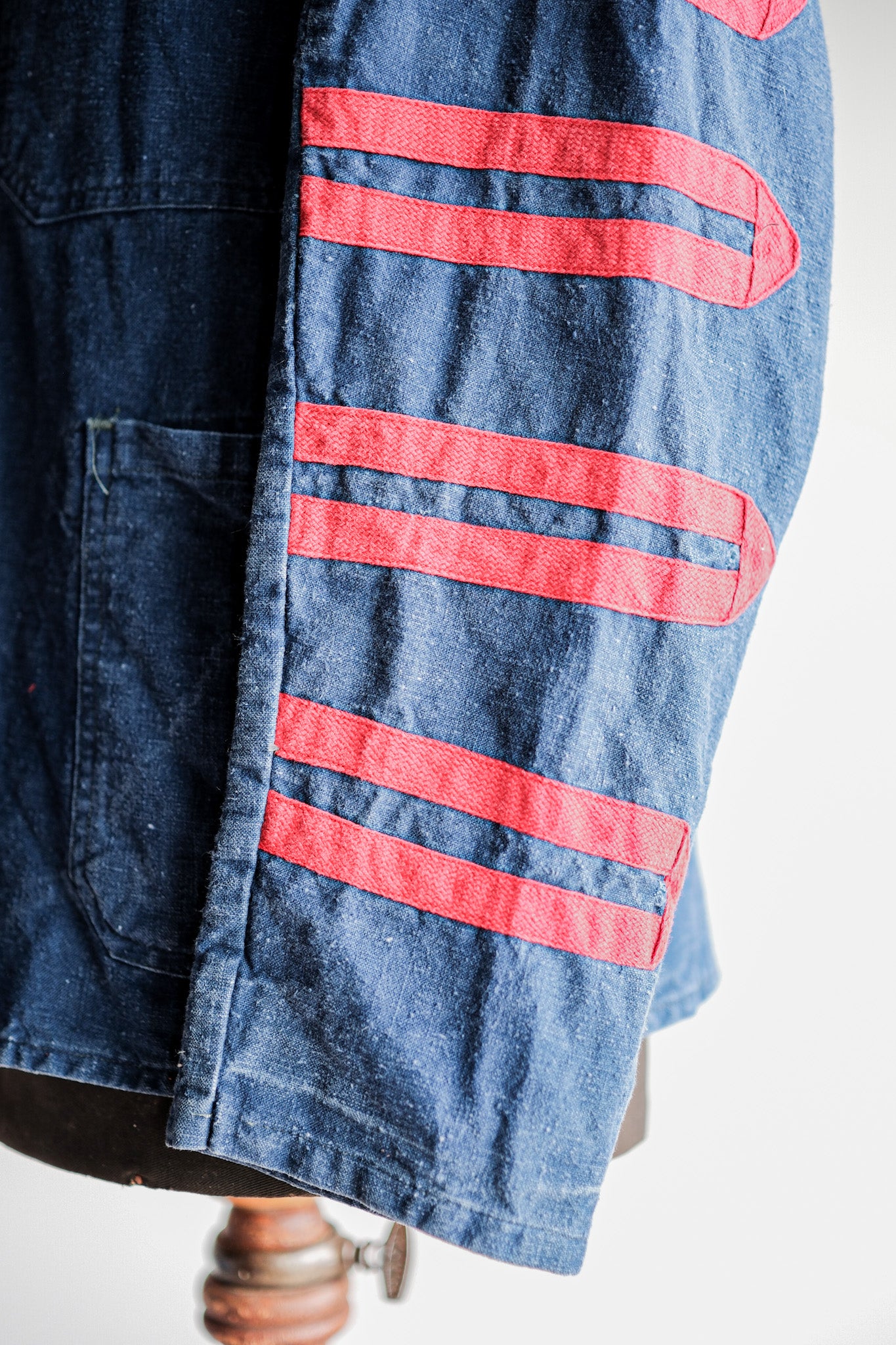 【~40's】German Vintage Indigo Linen Firefighter Jacket