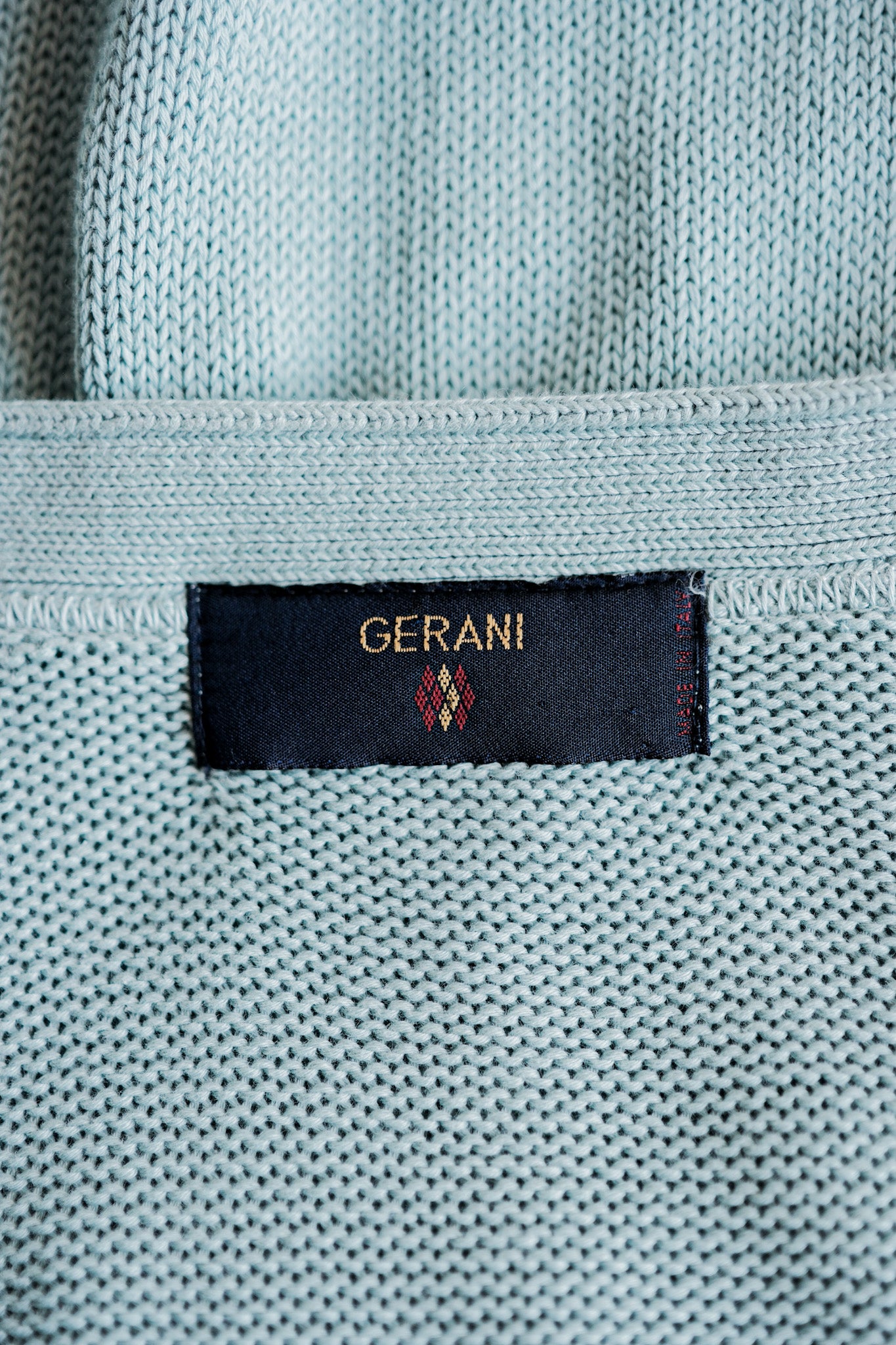 【~90's】Italian Vintage Cotton Argyle Cardigan