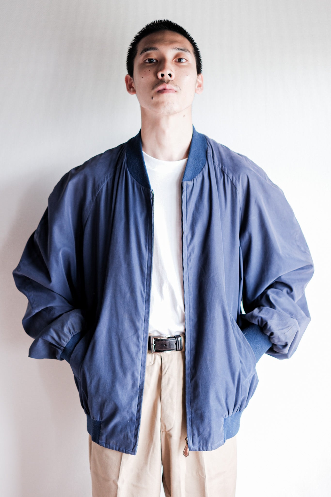 【~80's】Old Hermès Paris Zip Up Blouson Size.54