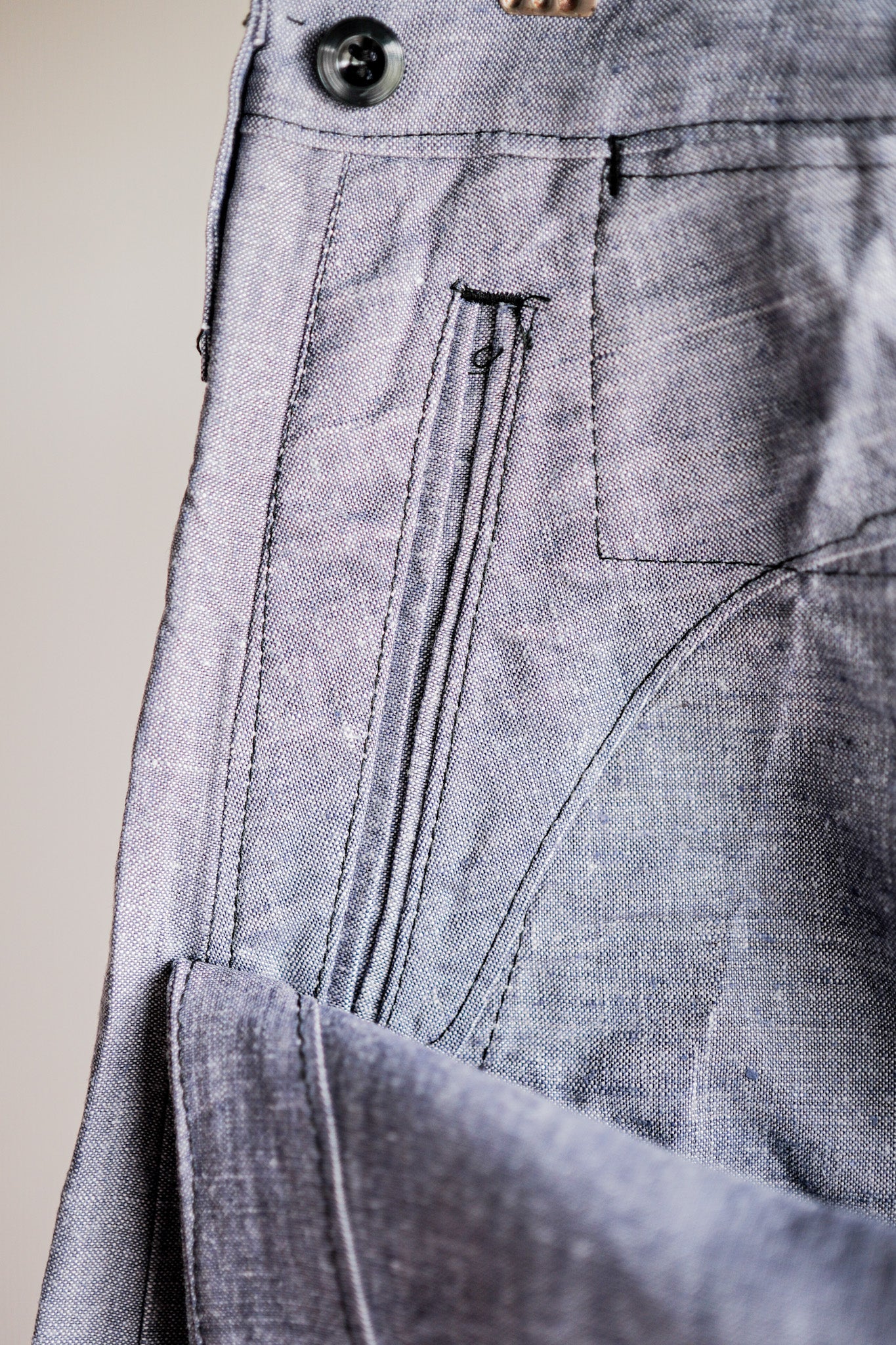 【~50's】French Navy Ramie Linen Sailor Pants Size.C-4 "Dead Stock"