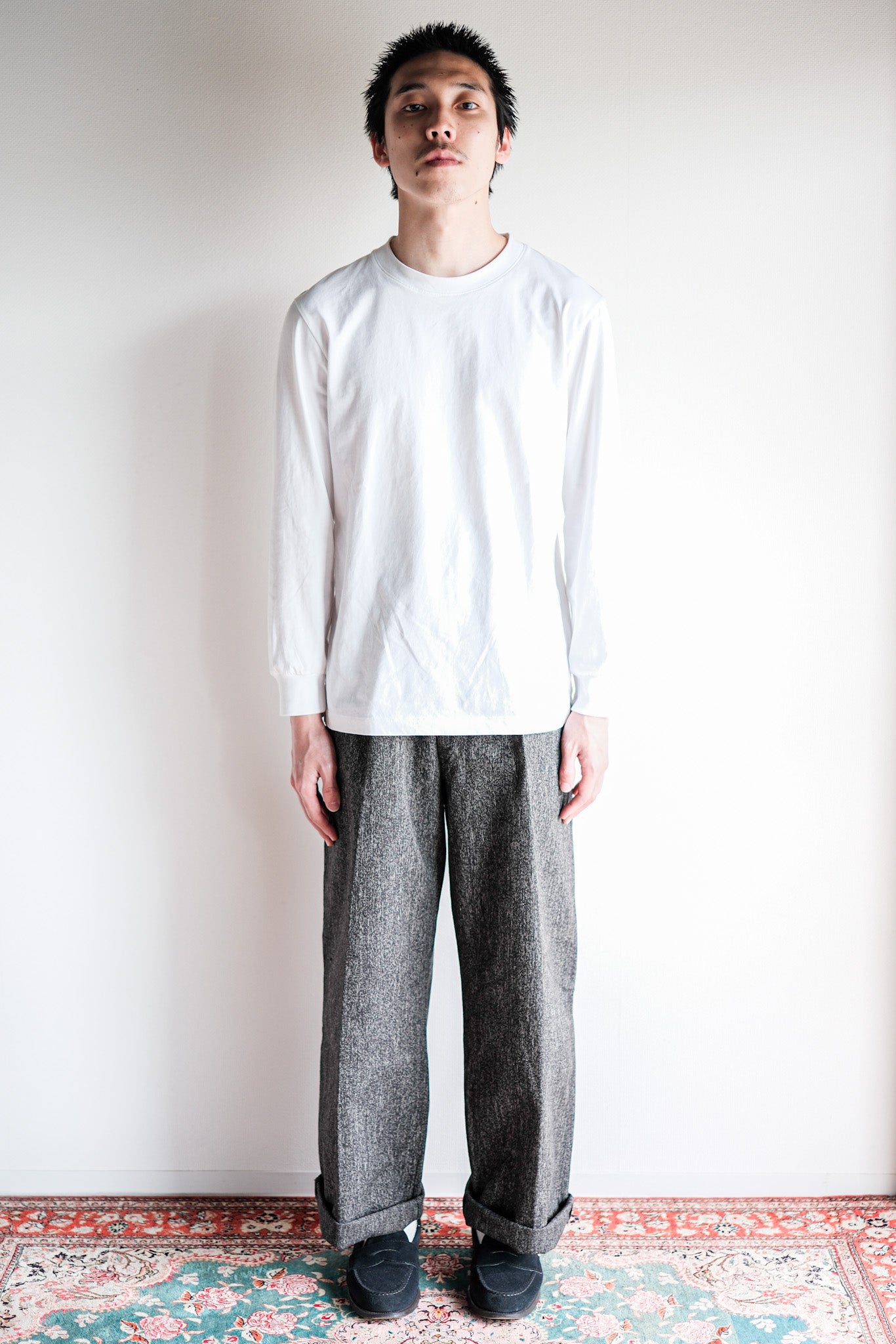 【~30's】French Vintage Black Chambray Work Pants “Dead Stock”