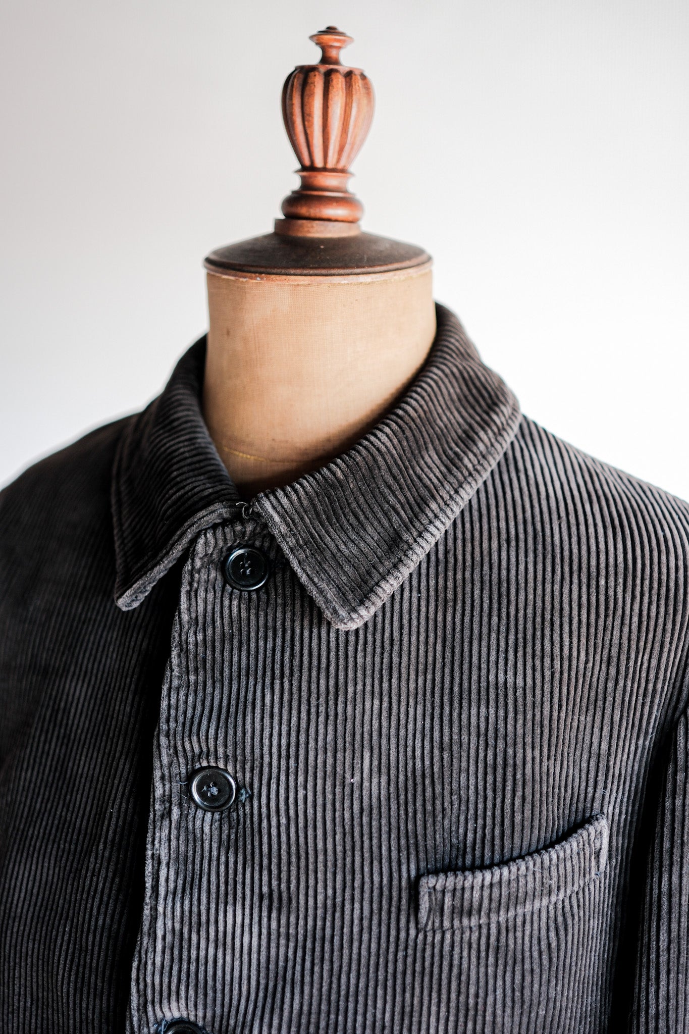 【~50's】French Vintage Dark Brown Corduroy Work Jacket