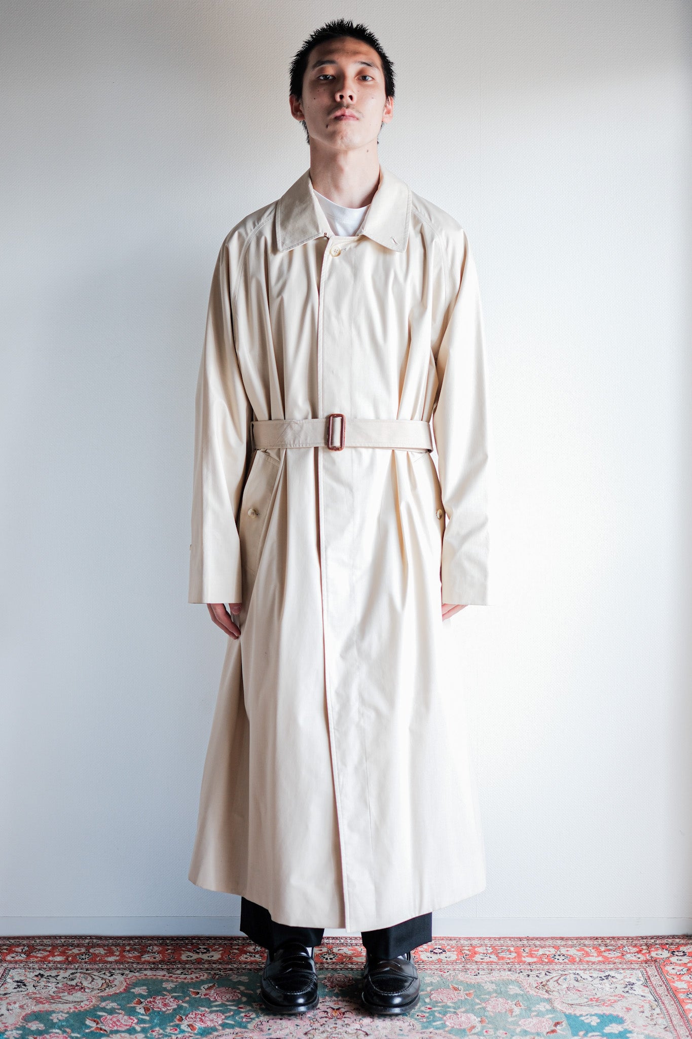 【~80's】Vintage Burberrys Single Raglan Balmacaan Belted Coat Size.50RL "MUSOU"
