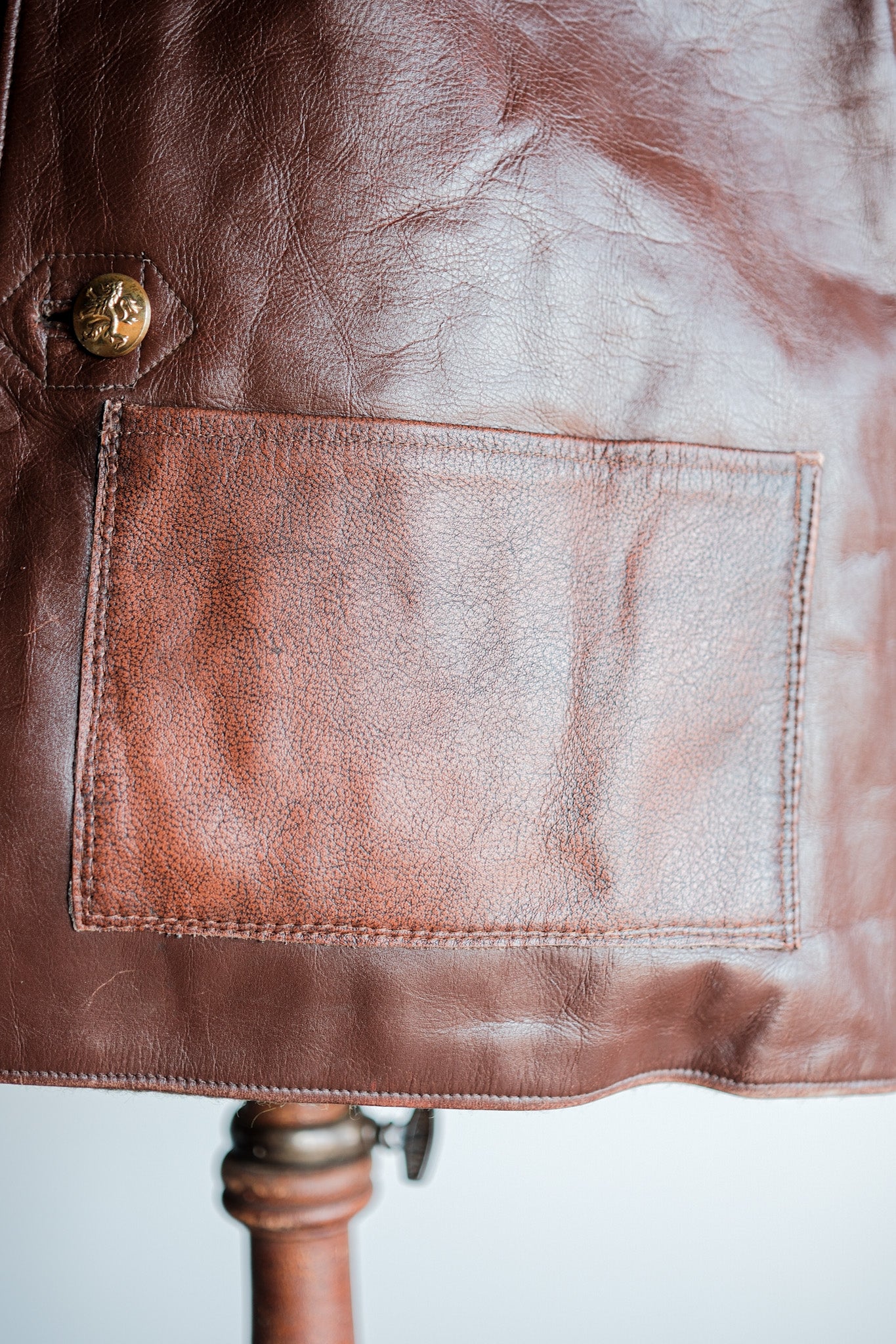 【~50's】Belgium Army Jerkin Leather Vest