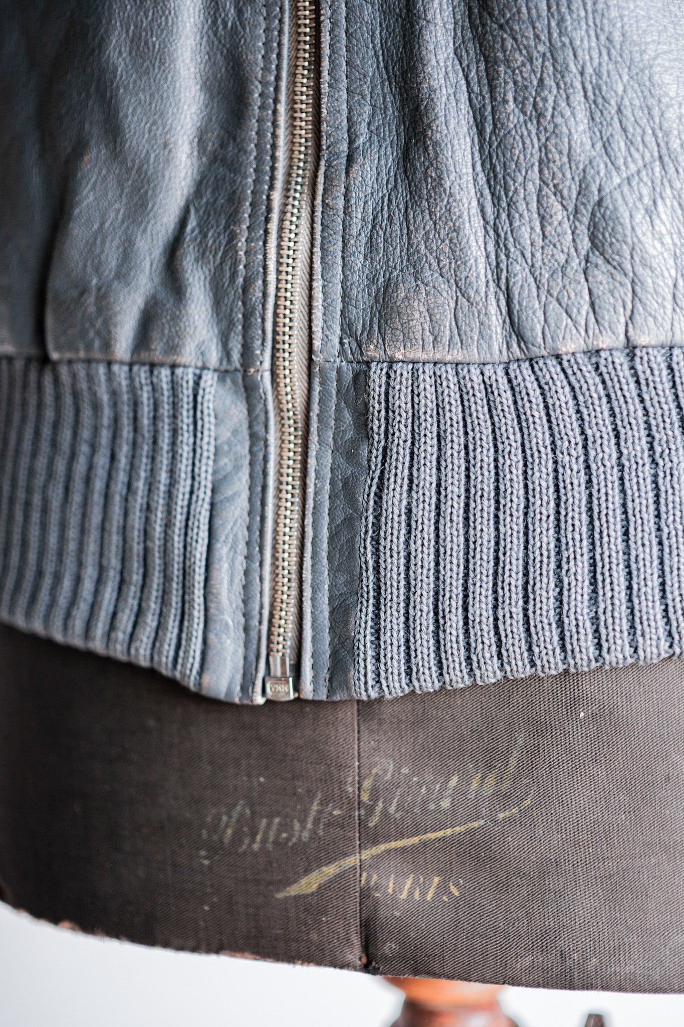 【~70’s】West German Air Force Pilot Leather Jacket Size.3