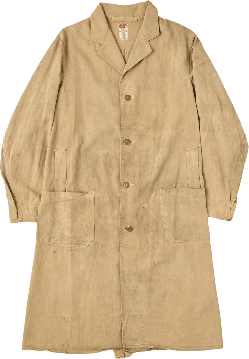 【~50's】British Vintage Khaki Cotton Drill Work Coat "CC41"