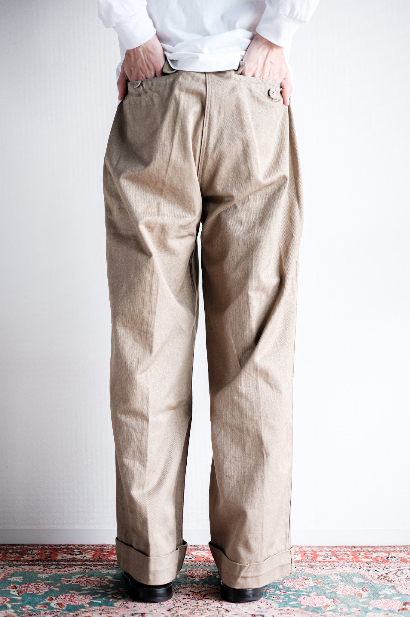 【~60's】French Army M52 Chino Trousers Size.22 "Dead Stock"