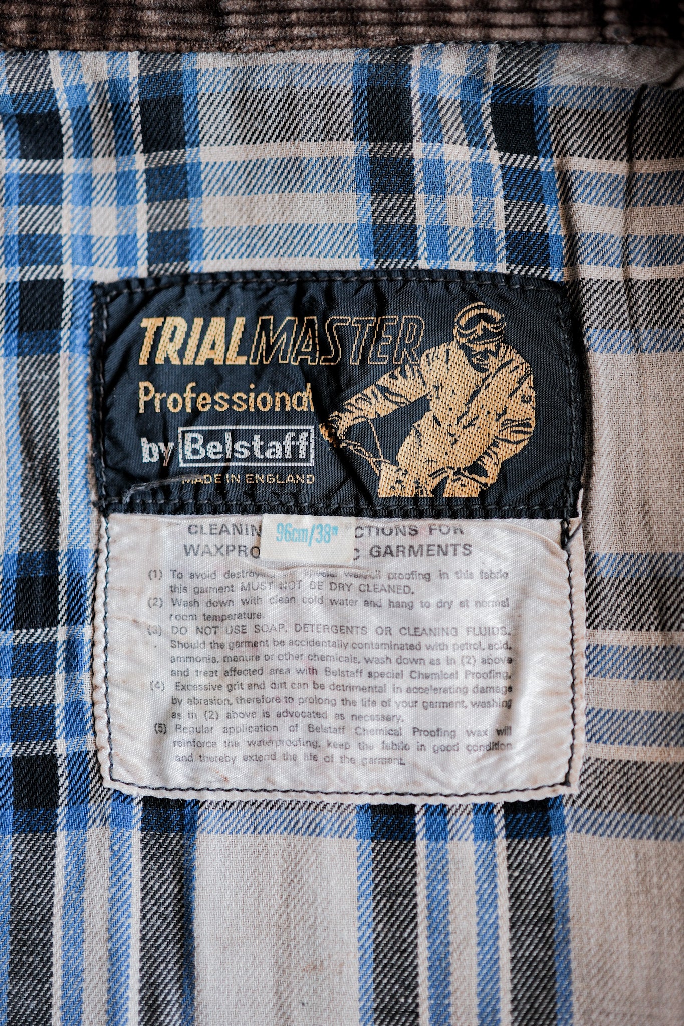 【~60's】Vintage Belstaff Waxed Jacket Size.38 "TRIALMASTER"