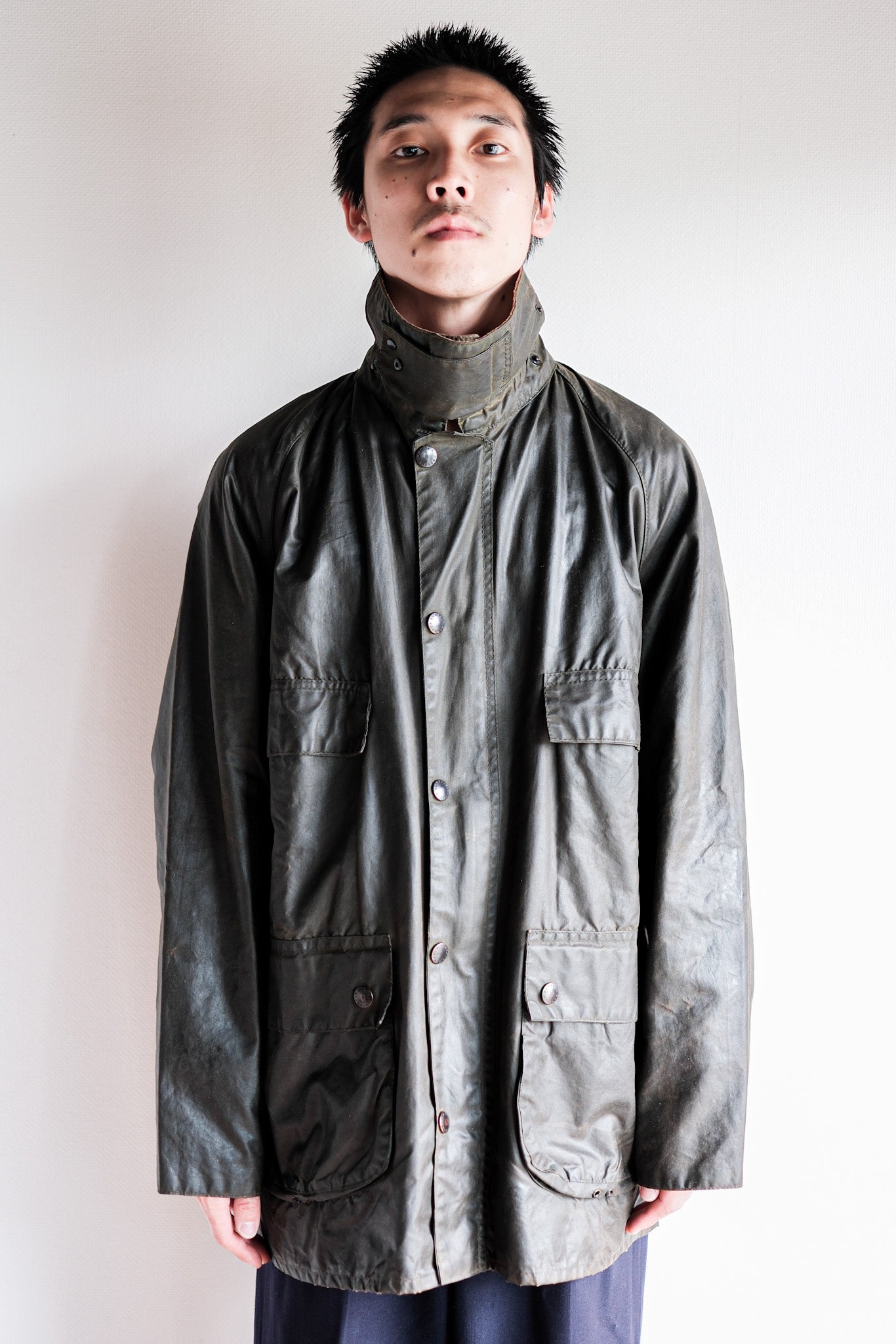 【~80's】Vintage Barbour "BEDALE" 2 Crest Size.42