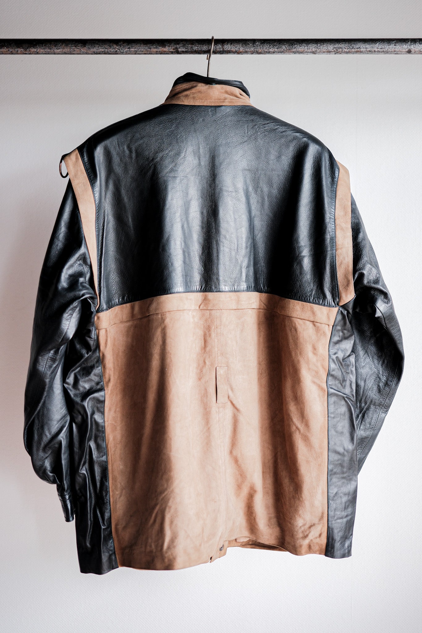 【~70’s】Old GUCCI 2 Tone Leather Jacket Size.50