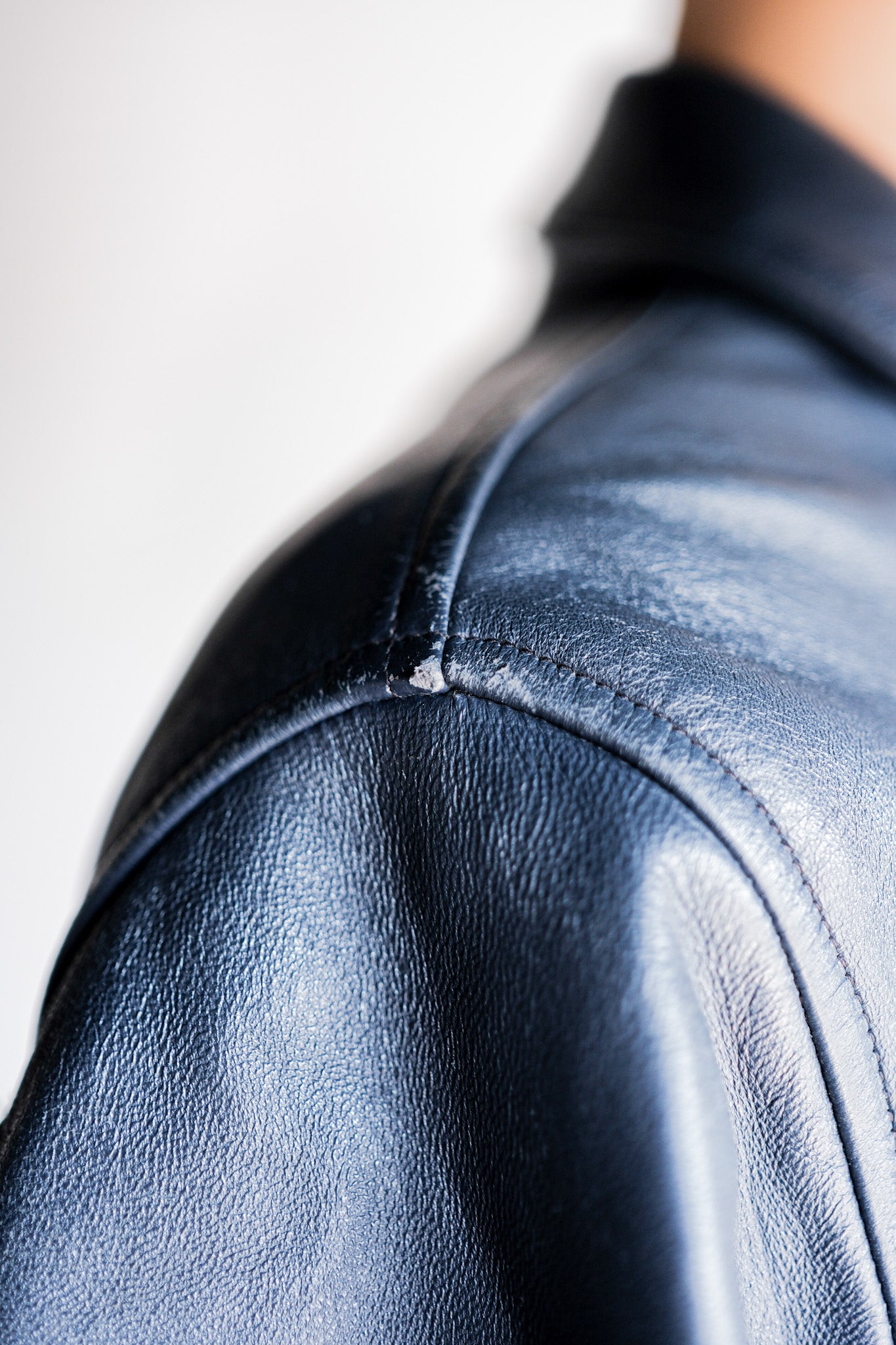 【~70's】French Air Force Pilot Leather Jacket Size.96M