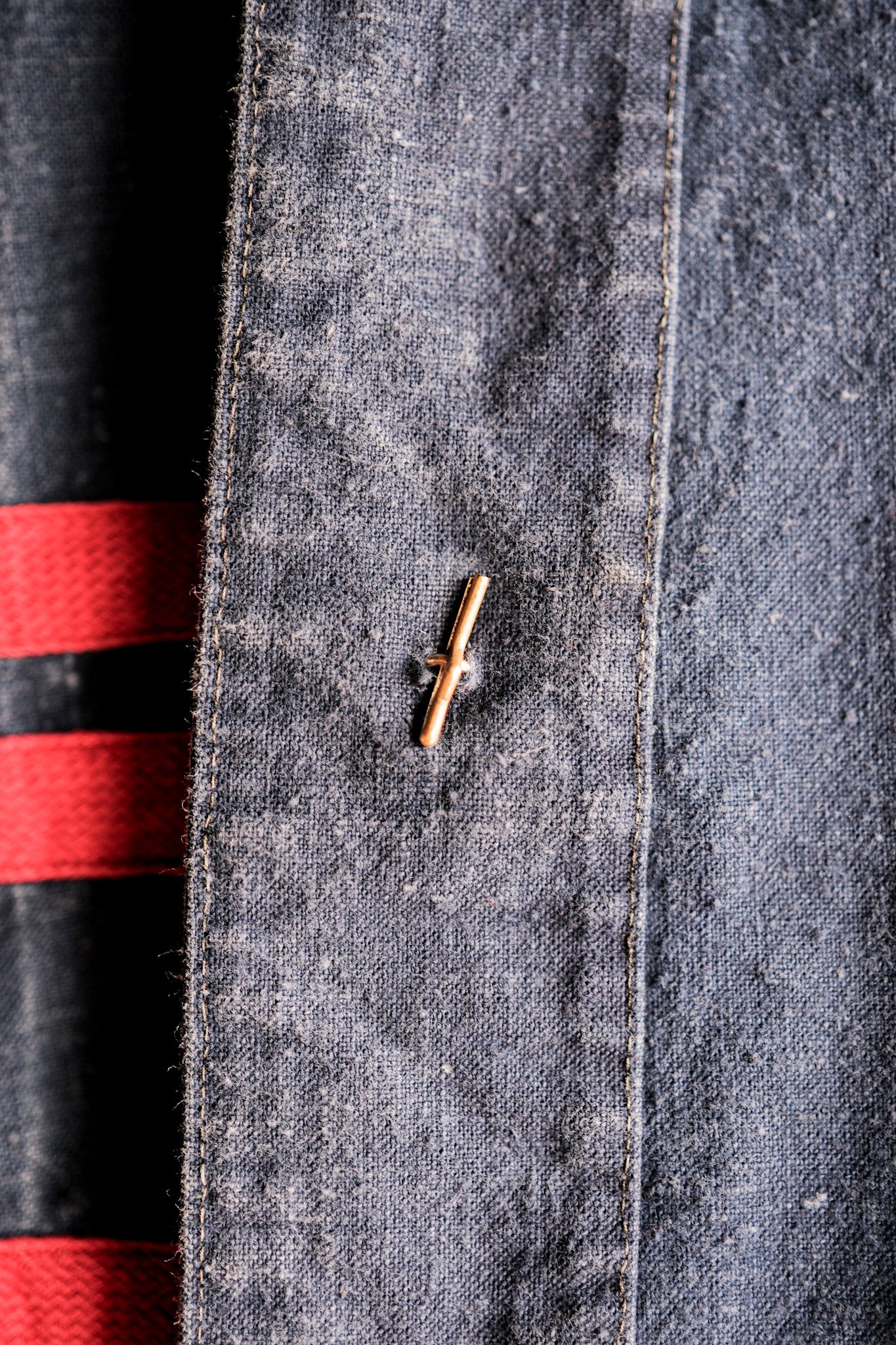 【~40's】German Vintage Indigo Linen Firefighter Jacket