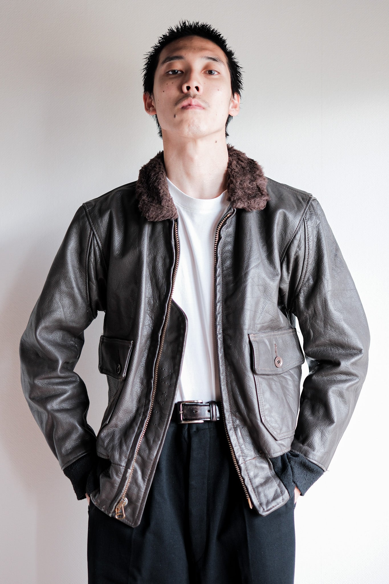 【~60's】U.S.NAVY G-1 Leather Flight Jacket Size.36