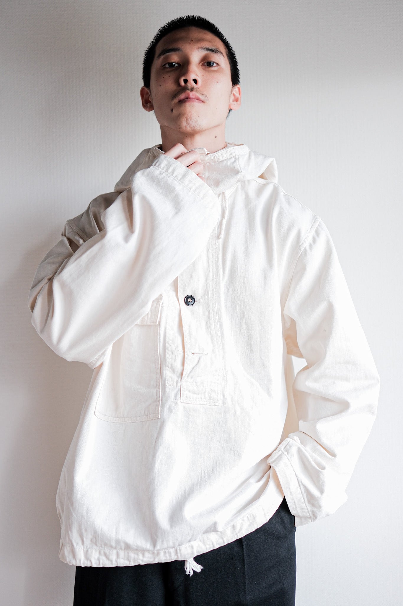 【~40's】U.S.NAVY Salvage Parka Size.M "Early Type"