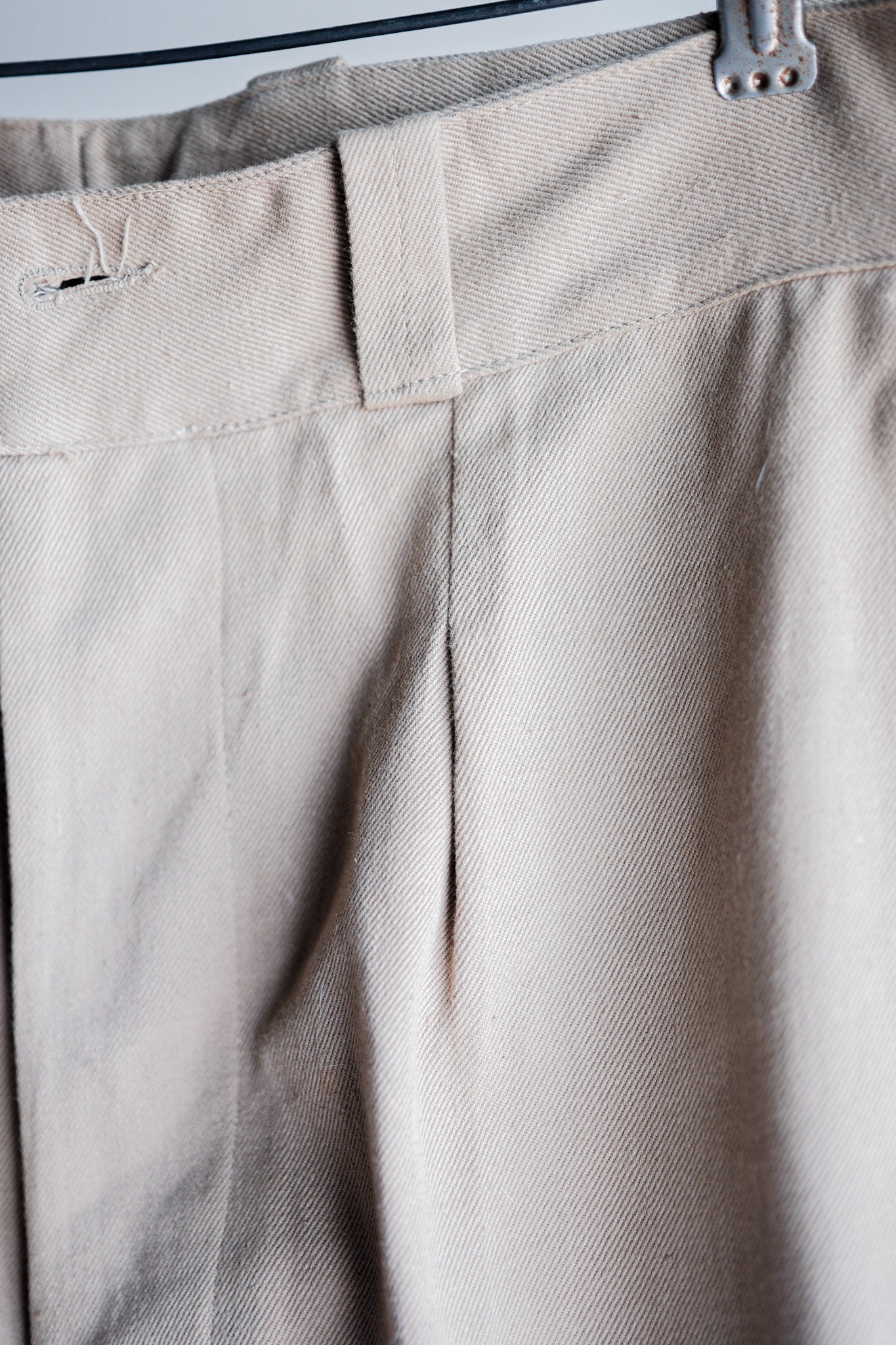 【~50's】French Army M52 Chino Trousers Size.12 "Dead Stock"