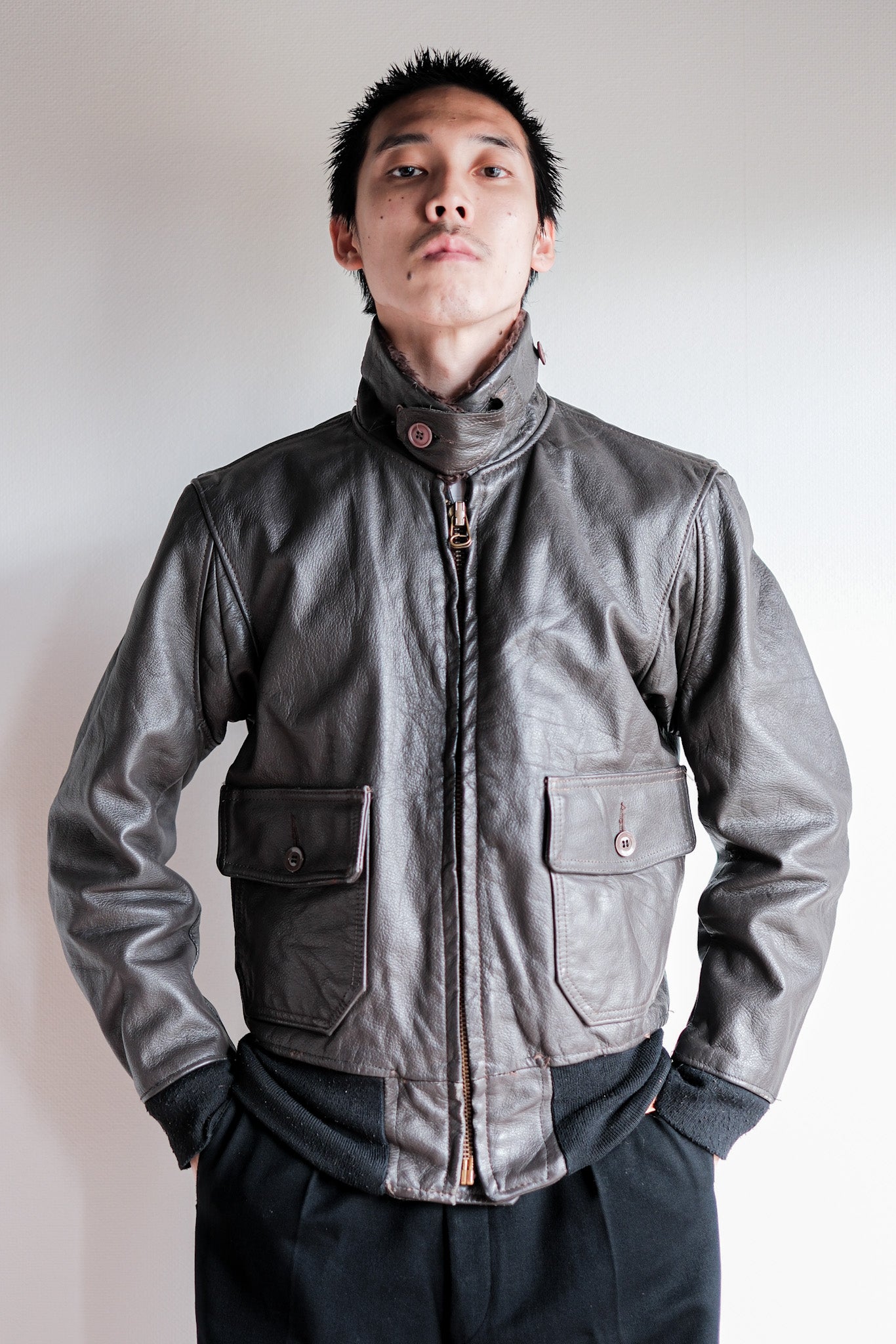 【~60's】U.S.NAVY G-1 Leather Flight Jacket Size.36