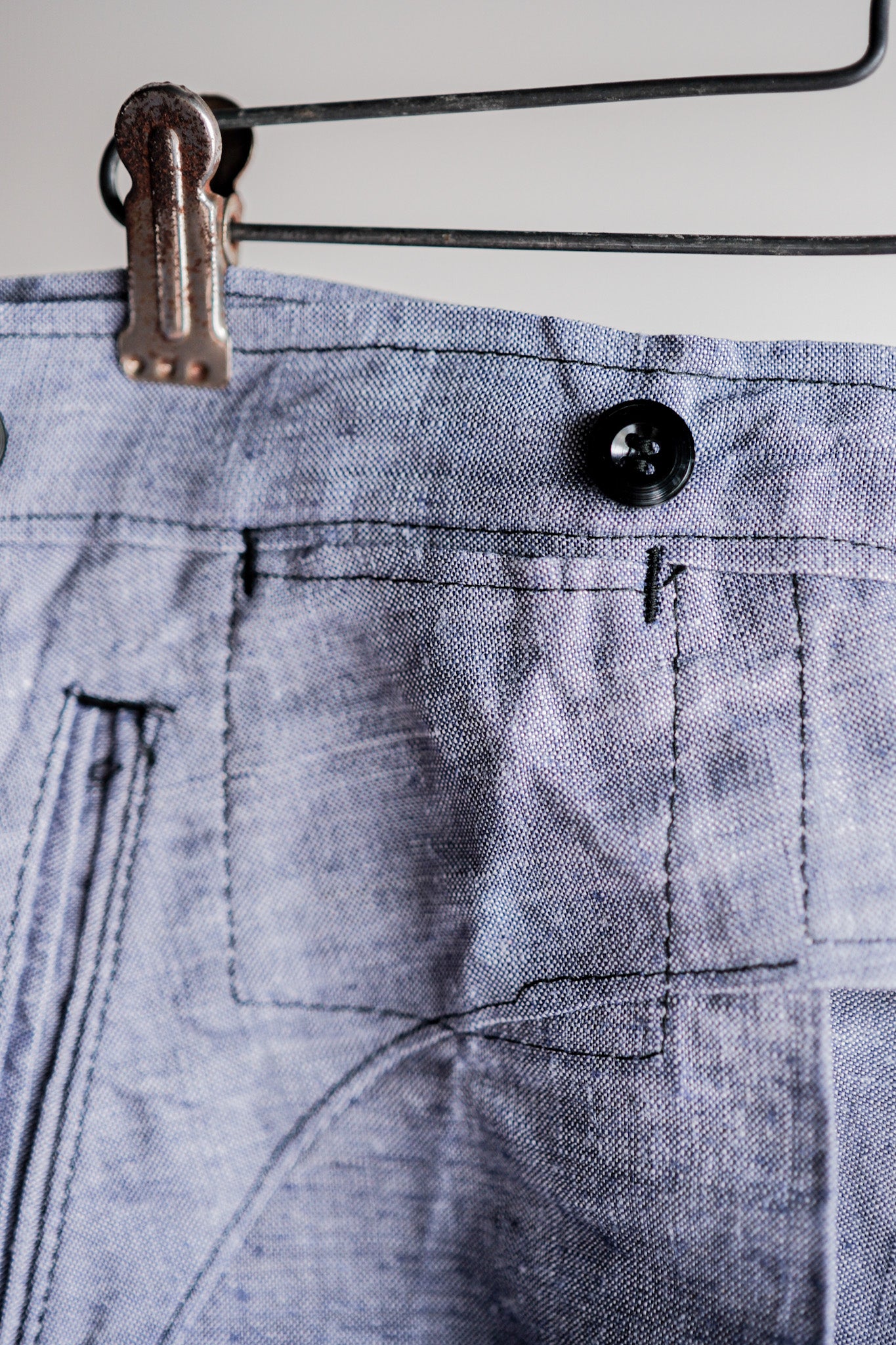 【~50's】French Navy Ramie Linen Sailor Pants Size.C-4 "Dead Stock"