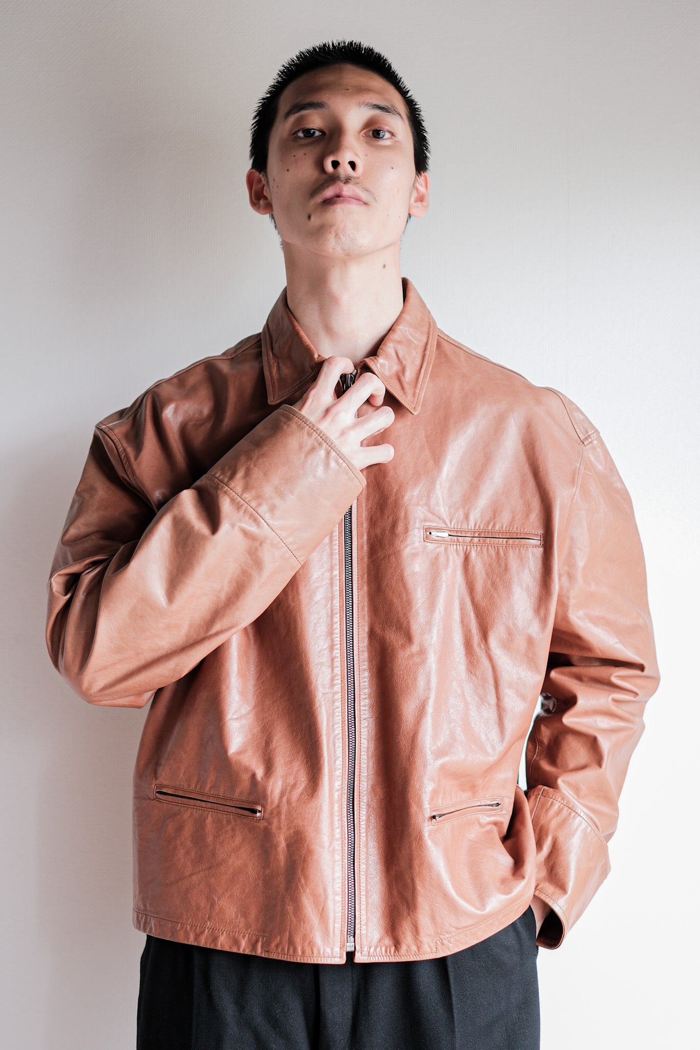 【~90’s】Old JIL SANDER Leather Jacket Size.48