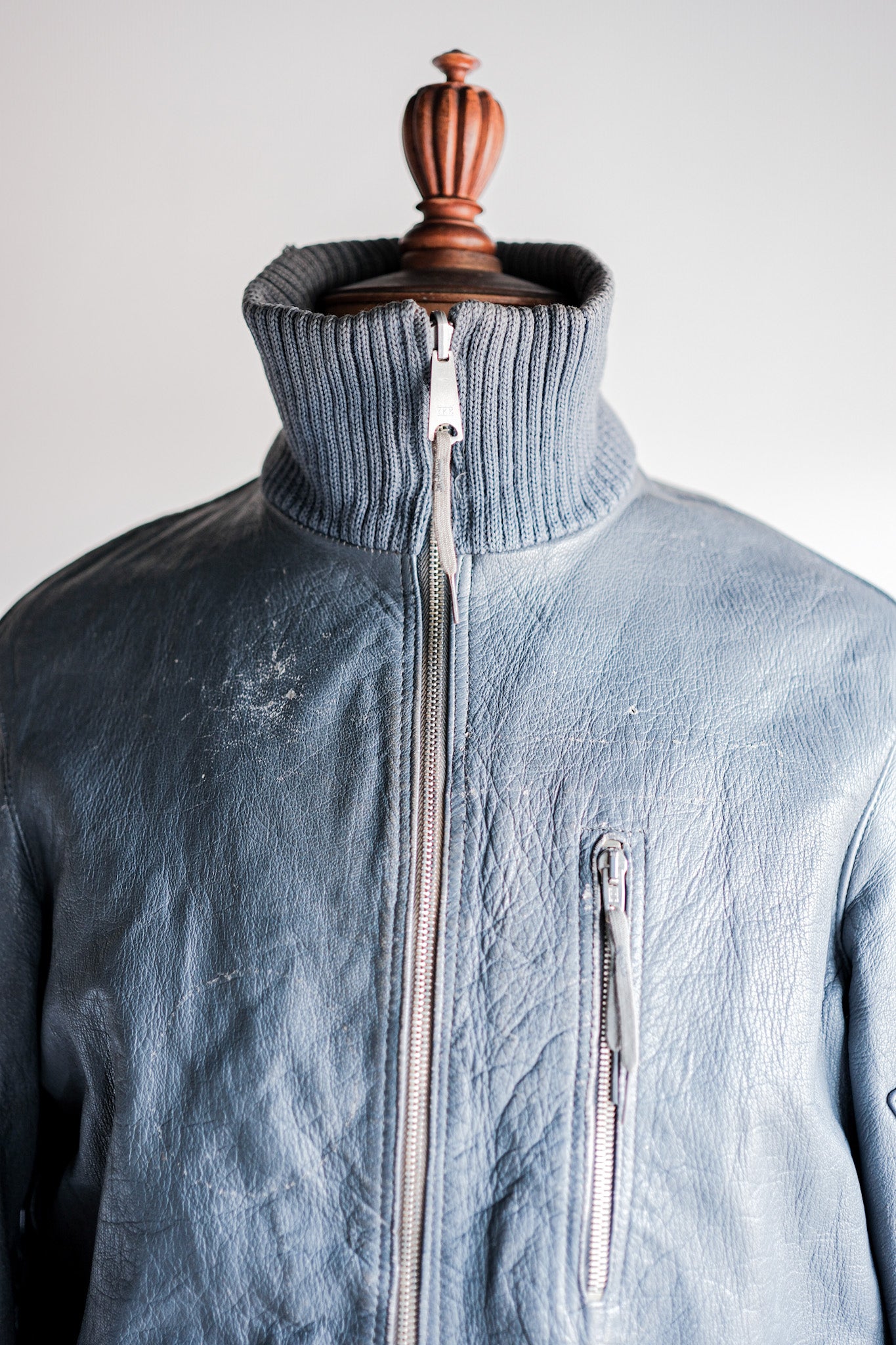 【~70’s】West German Air Force Pilot Leather Jacket Size.3