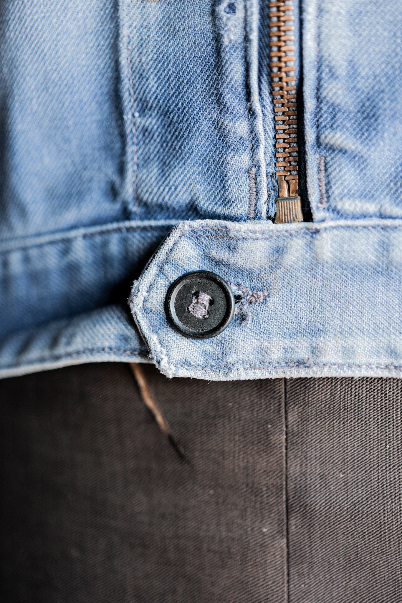 【~50’s】French Vintage Blue Cotton Twill Cyclist Jacket "Adolphe Lafont"