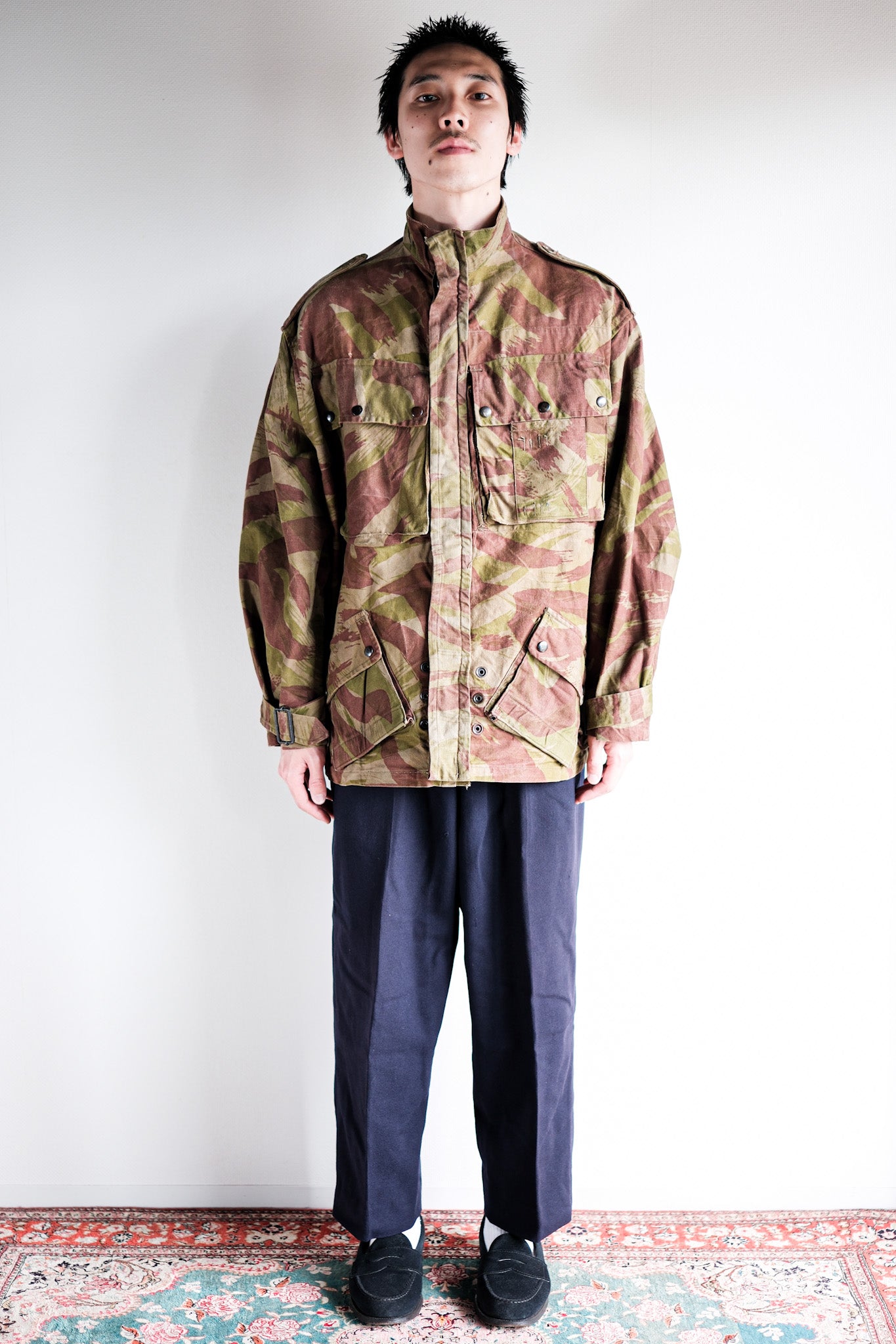 【~50's】French Army TAP47/52 Lizard Camouflage Paratrooper Jacket