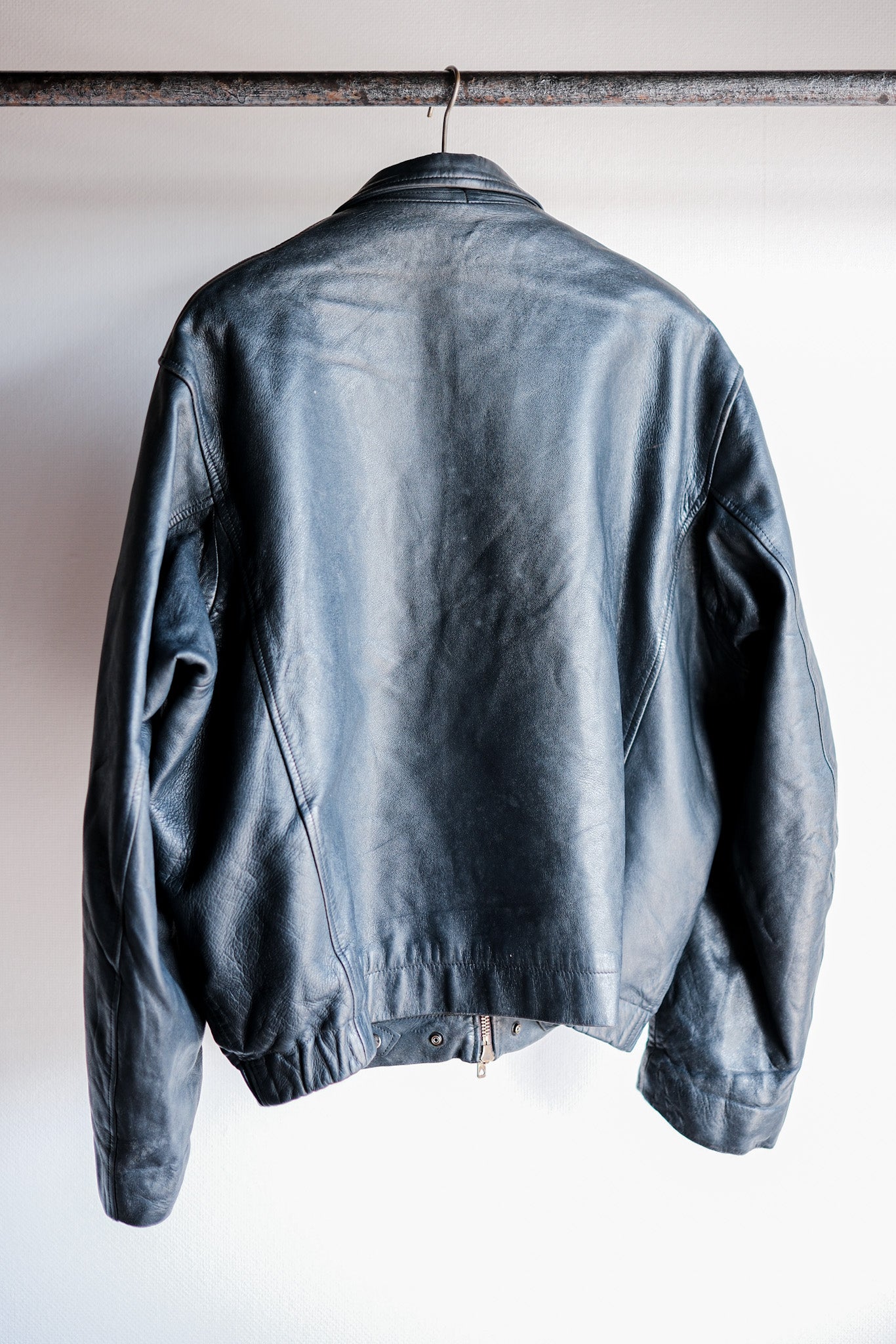 【~70's】French Air Force Pilot Leather Jacket Size.104L