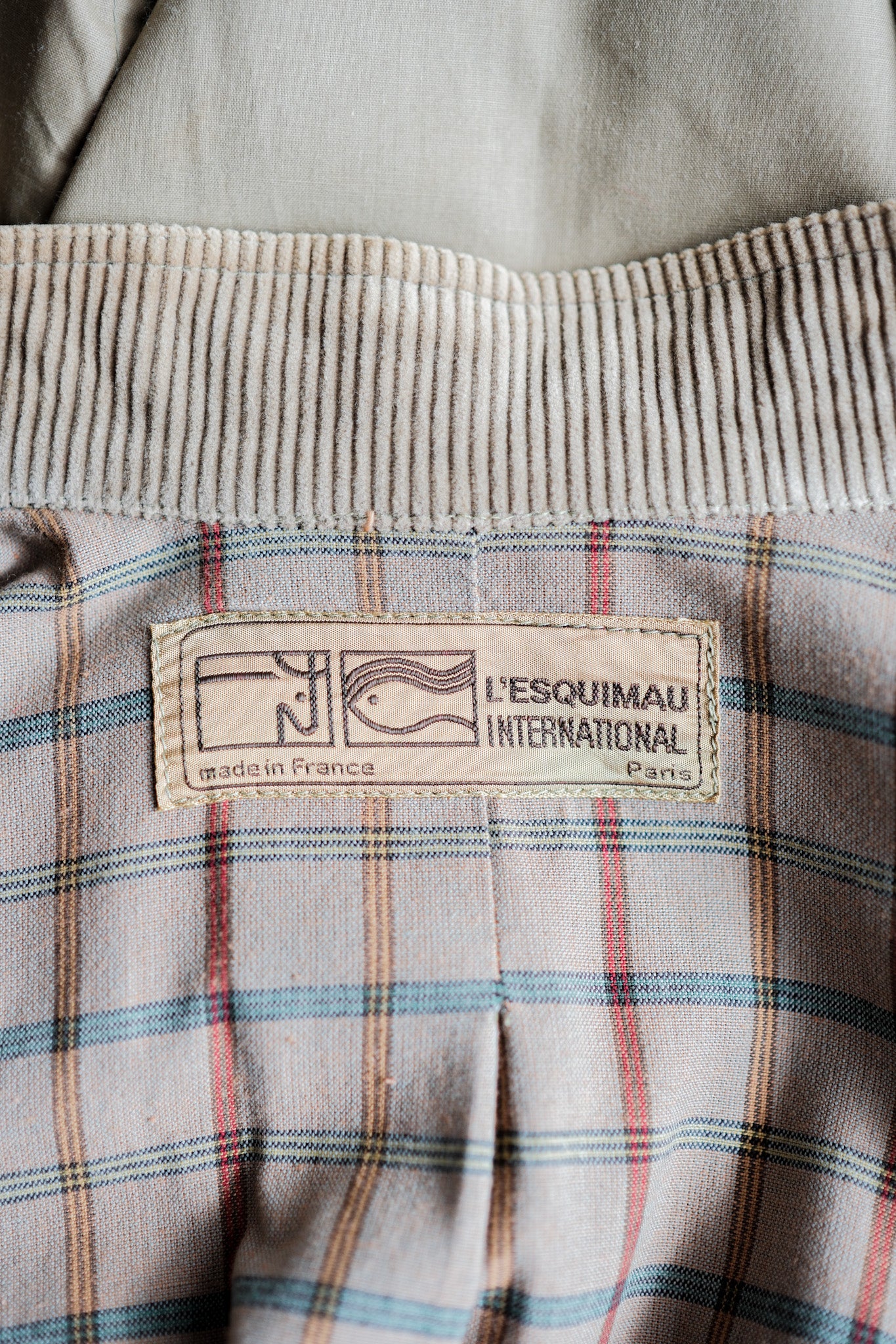 【~80's】French Vintage Hunting Jacket Size.46 "L'ESQUIMAU INTERNATIONAL"