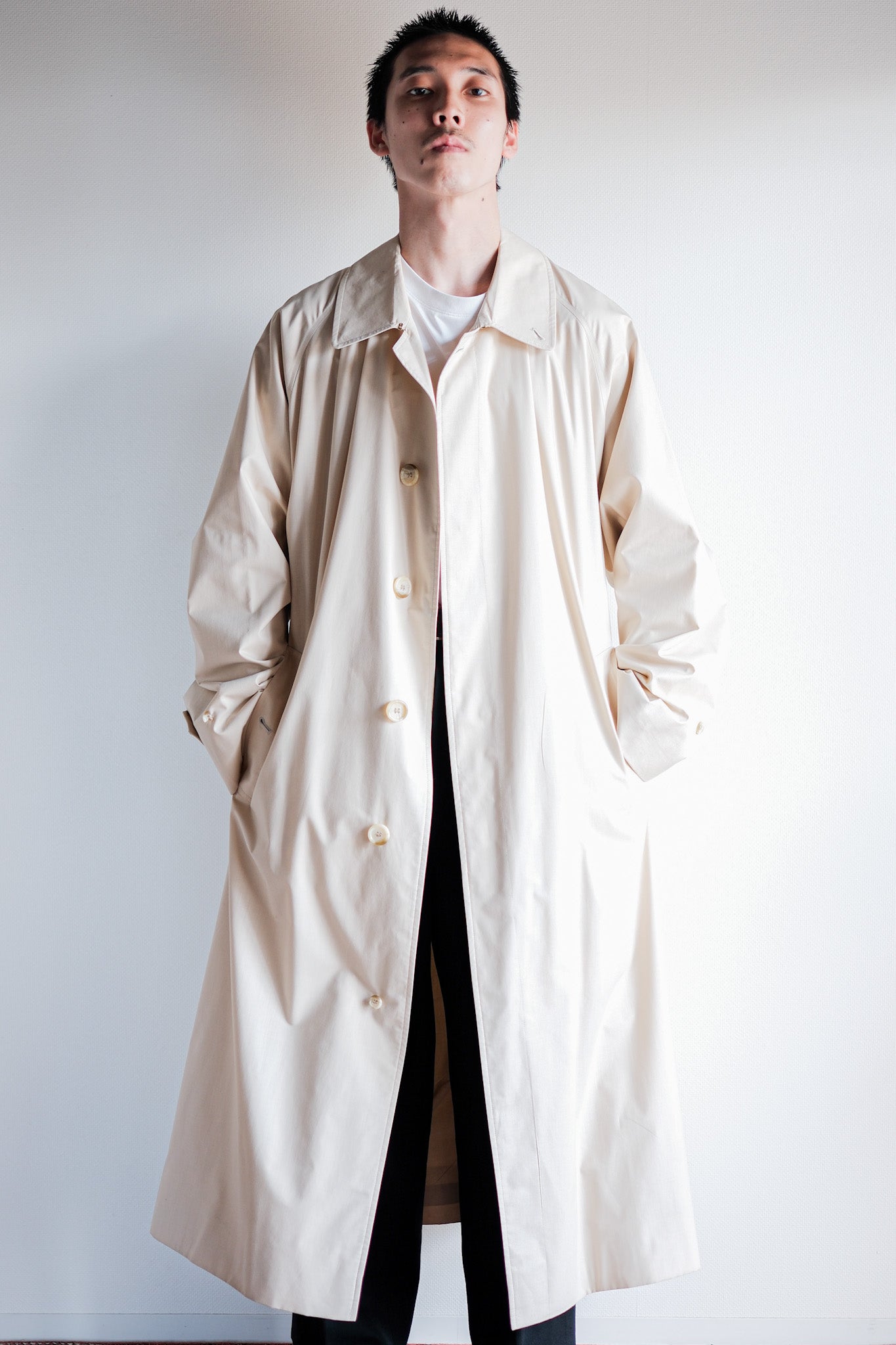 【~80's】Vintage Burberrys Single Raglan Balmacaan Belted Coat Size.50RL "MUSOU"