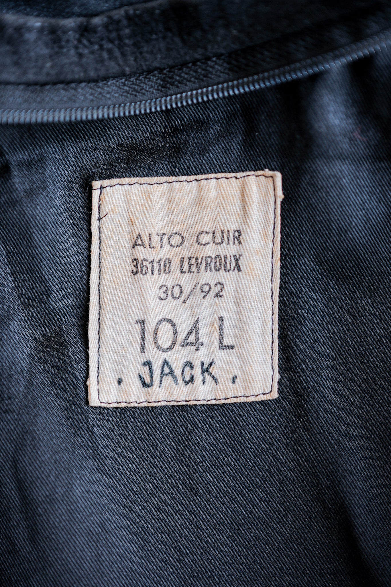 【~70's】French Air Force Pilot Leather Jacket Size.104L