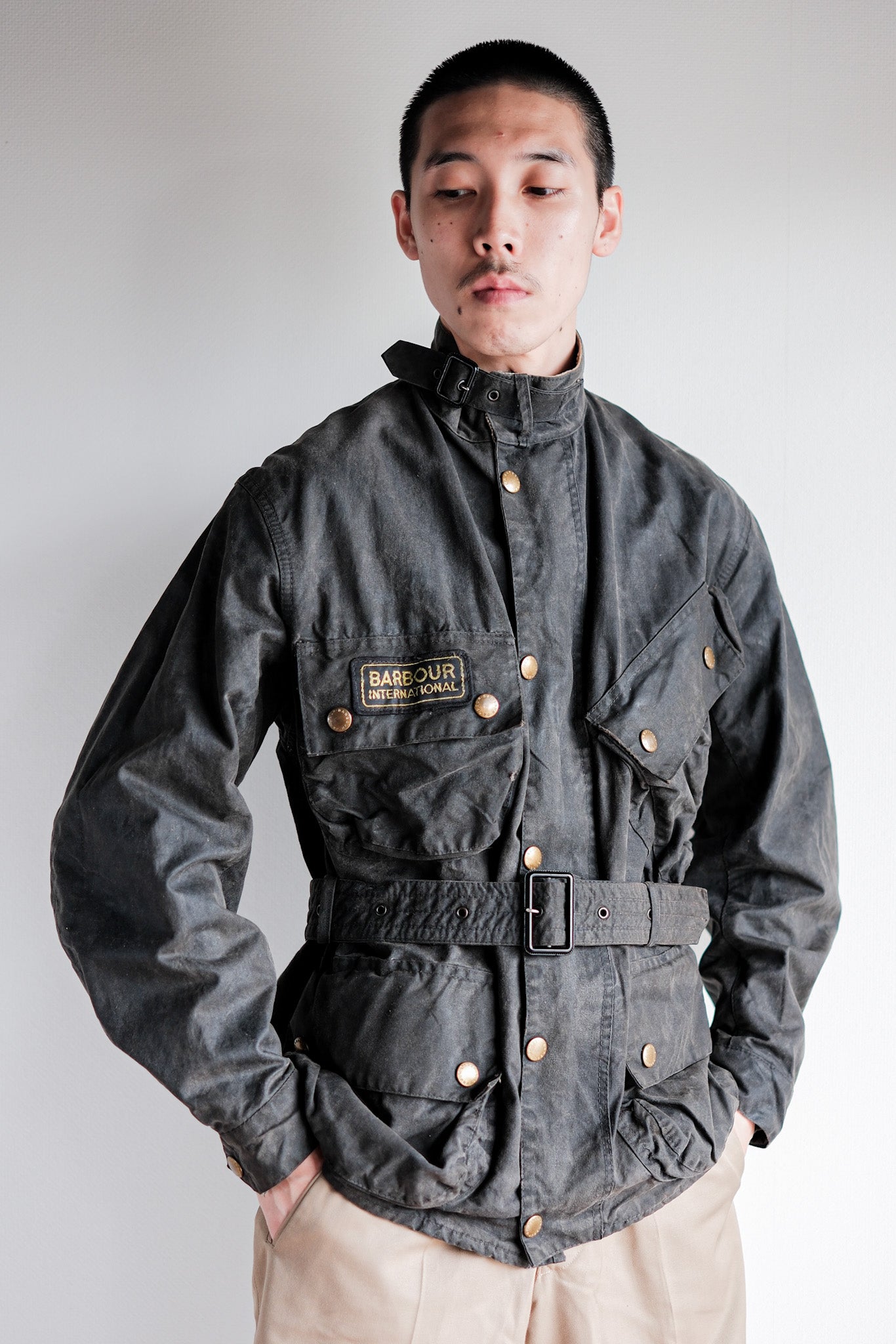 【~80's】Vintage Barbour "INTERNATIONAL SUIT" 2 Crest Size.38