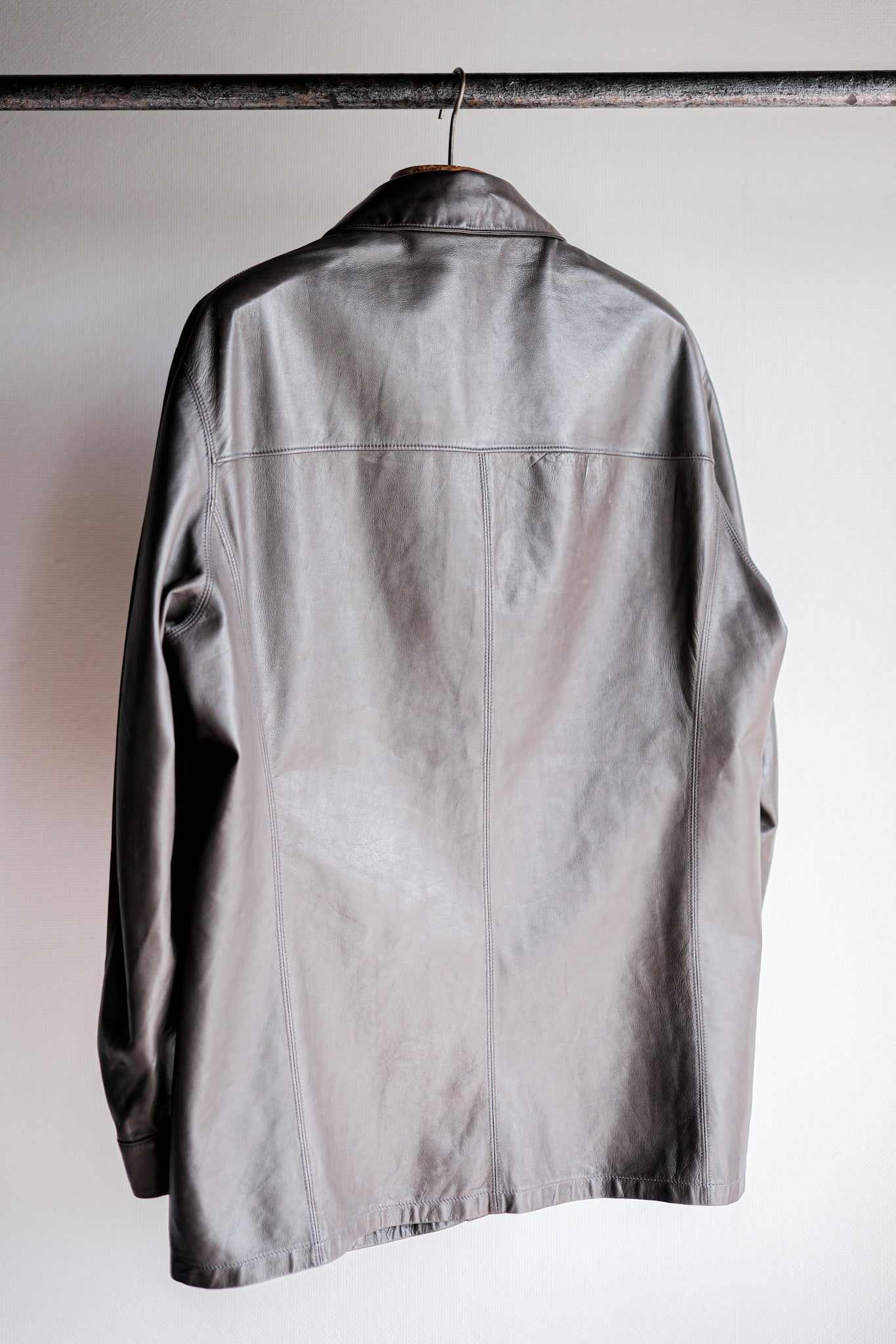 【~90's】Old SERAPHIN Lamb Leather Shirt Jacket Size.54