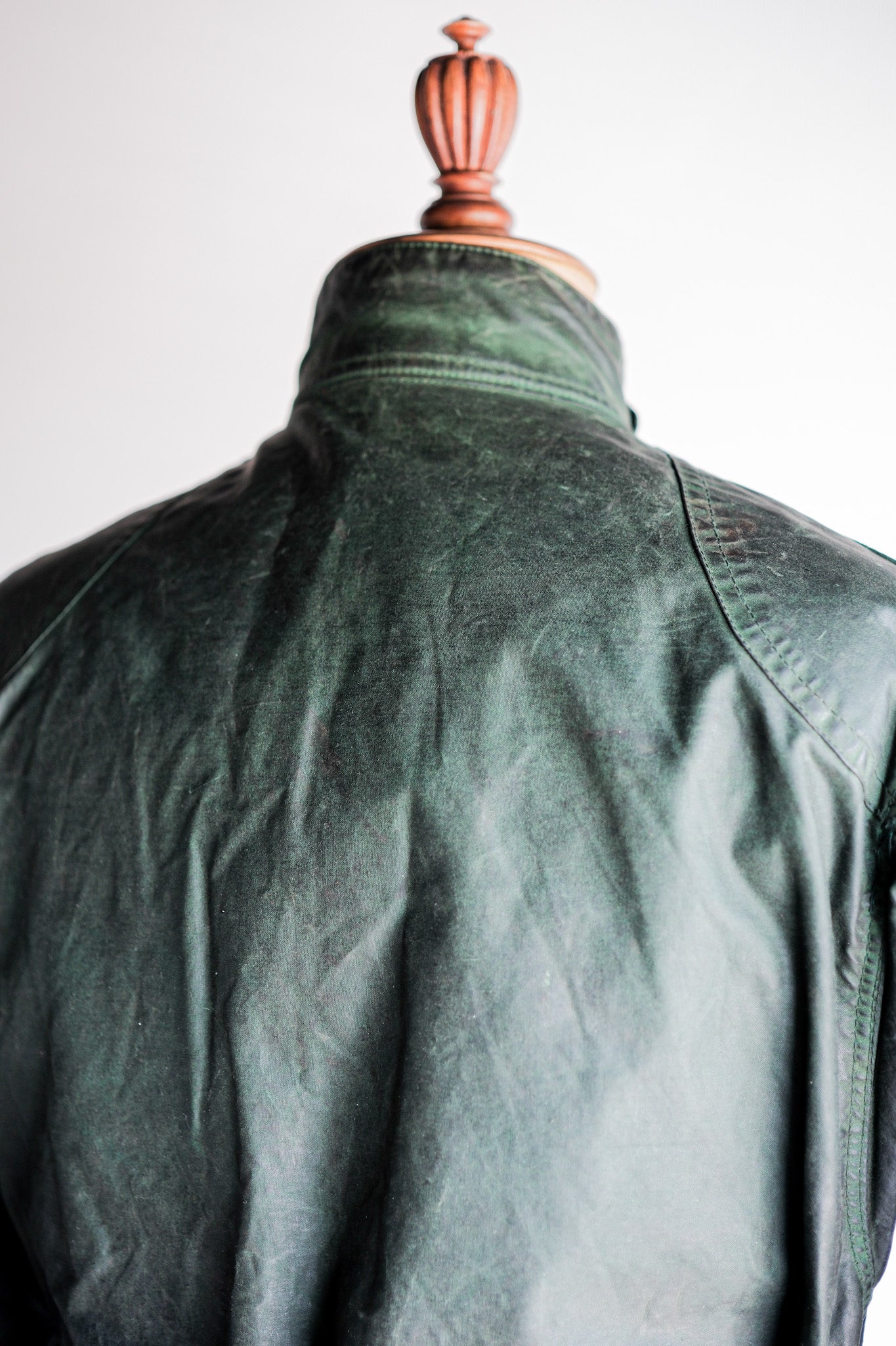 【~60's】Vintage Belstaff Green Waxed Jacket With Patches Size.36 “TRIALMASTER"