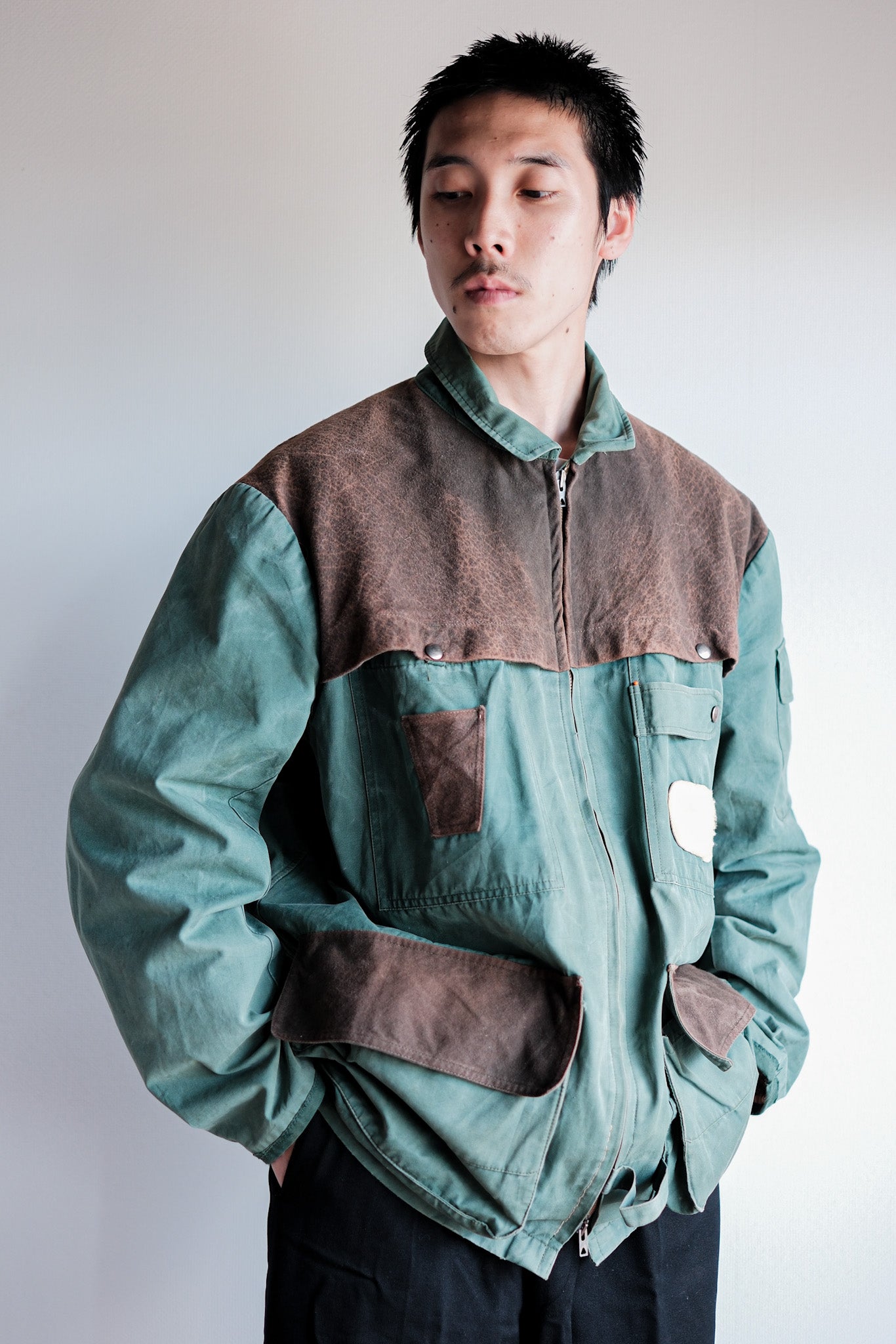 【~60's】French Vintage Hunting & Fishing Cotton Jacket Size.52 "L'ESQUIMAU"