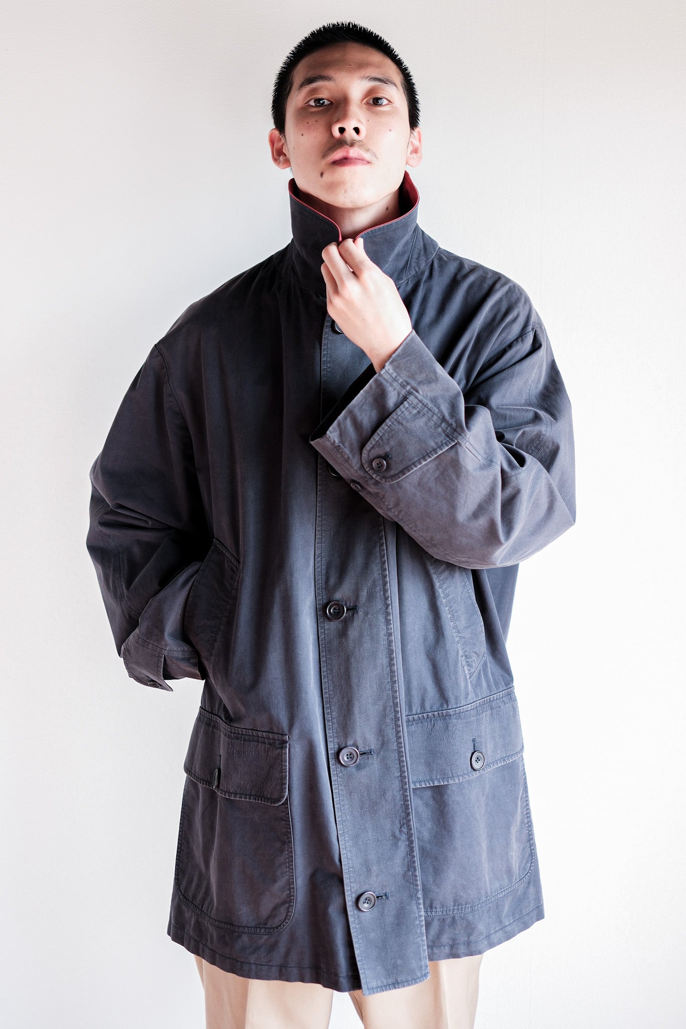 【~90's】Old INVERTERE 2 Tone Cotton Coat