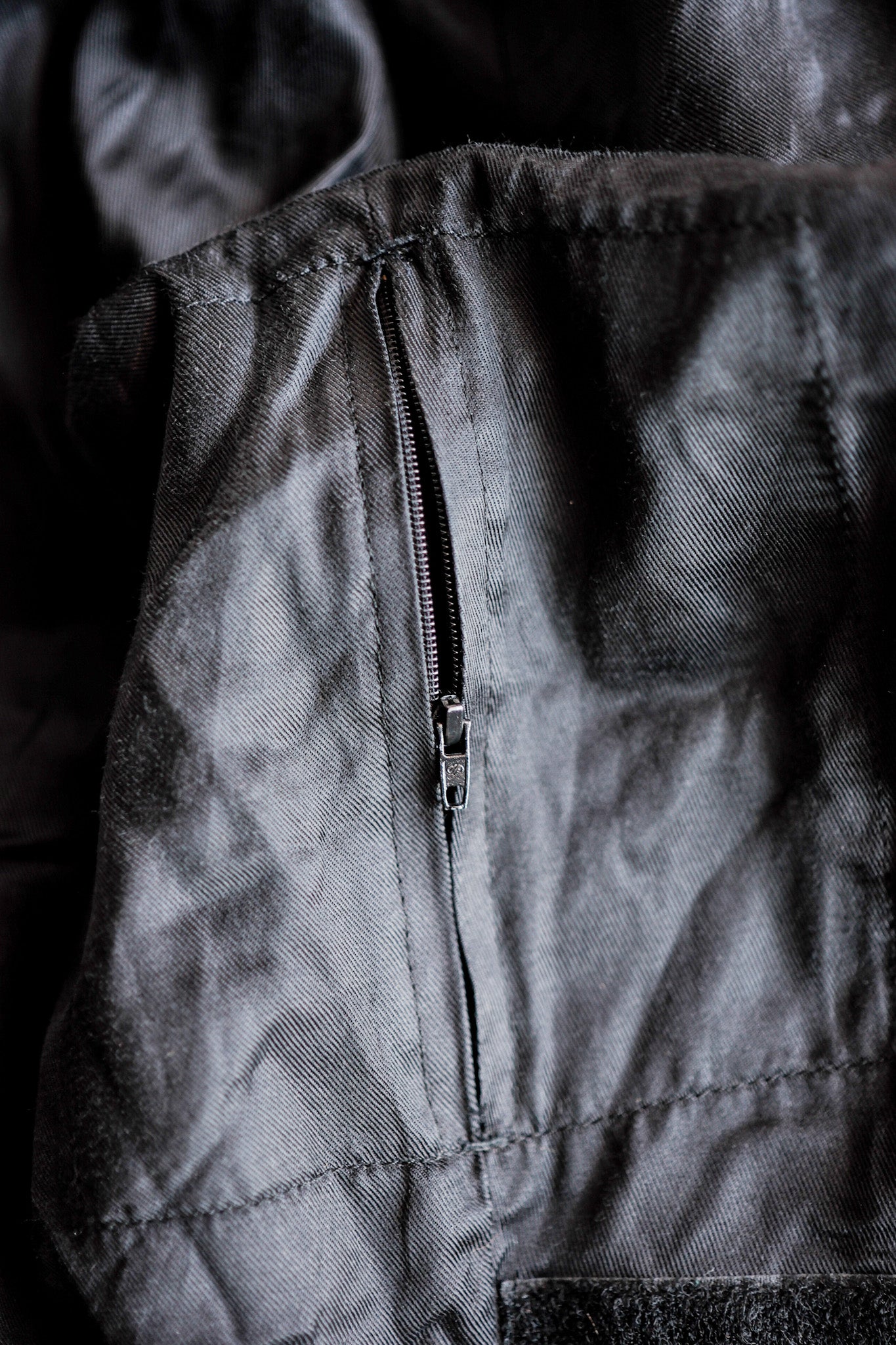 【~70's】French Air Force Pilot Leather Jacket With Chin Strap Size.100L