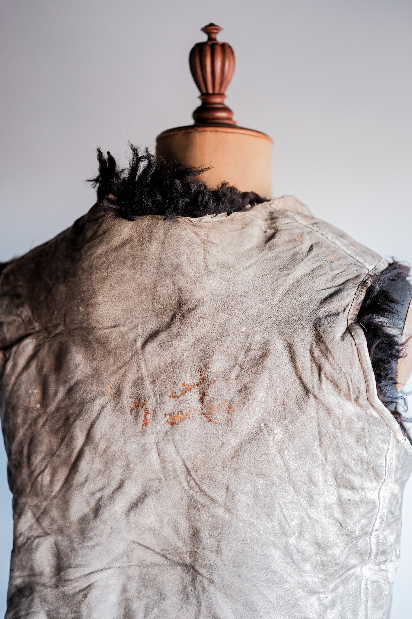 【~40's】WWⅡ German Waffen-SS Winter Sheepskin Fur Vest