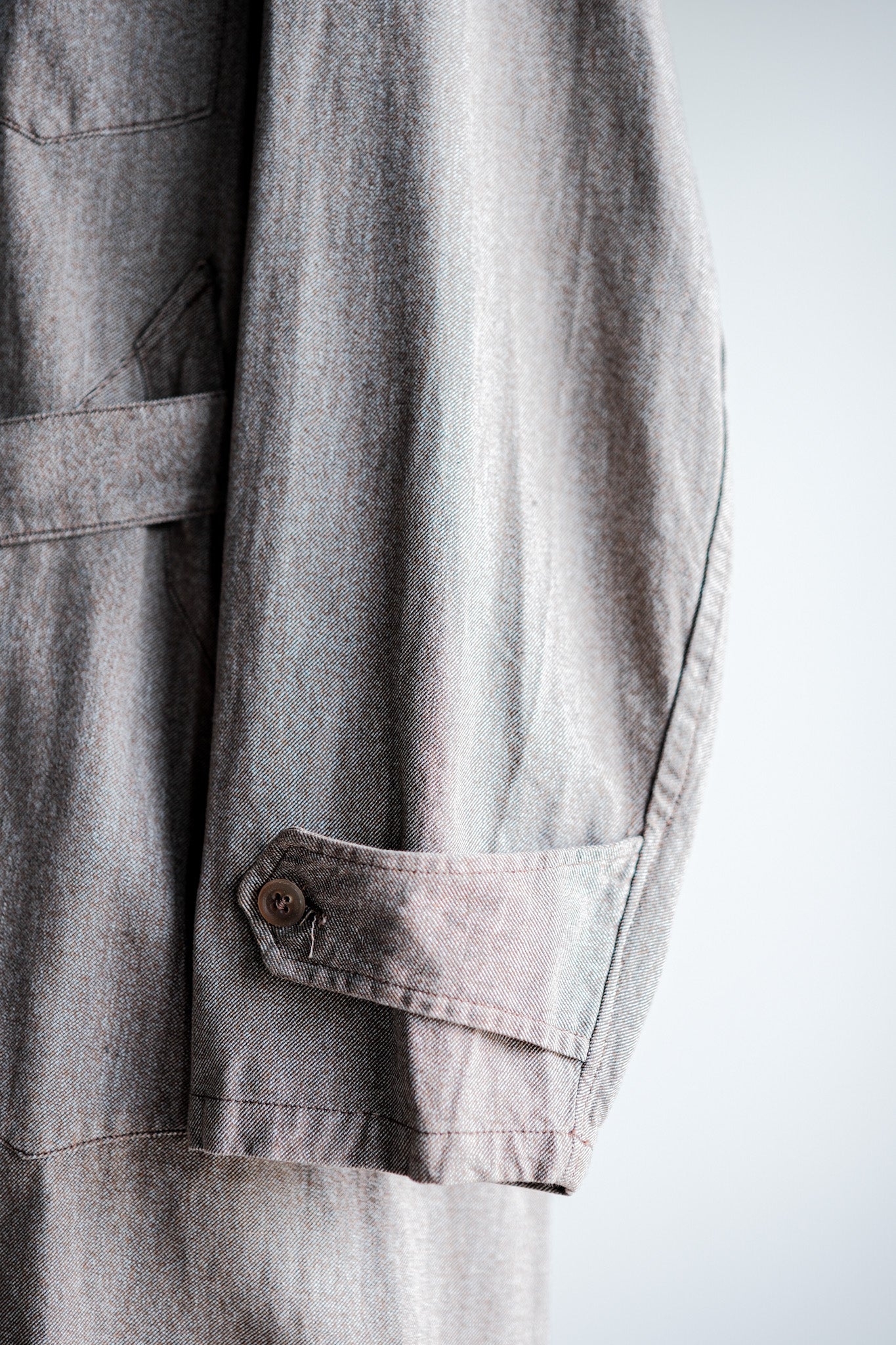 【~40's】French Vintage Brown Chambray Atelier Coat “Dead Stock”