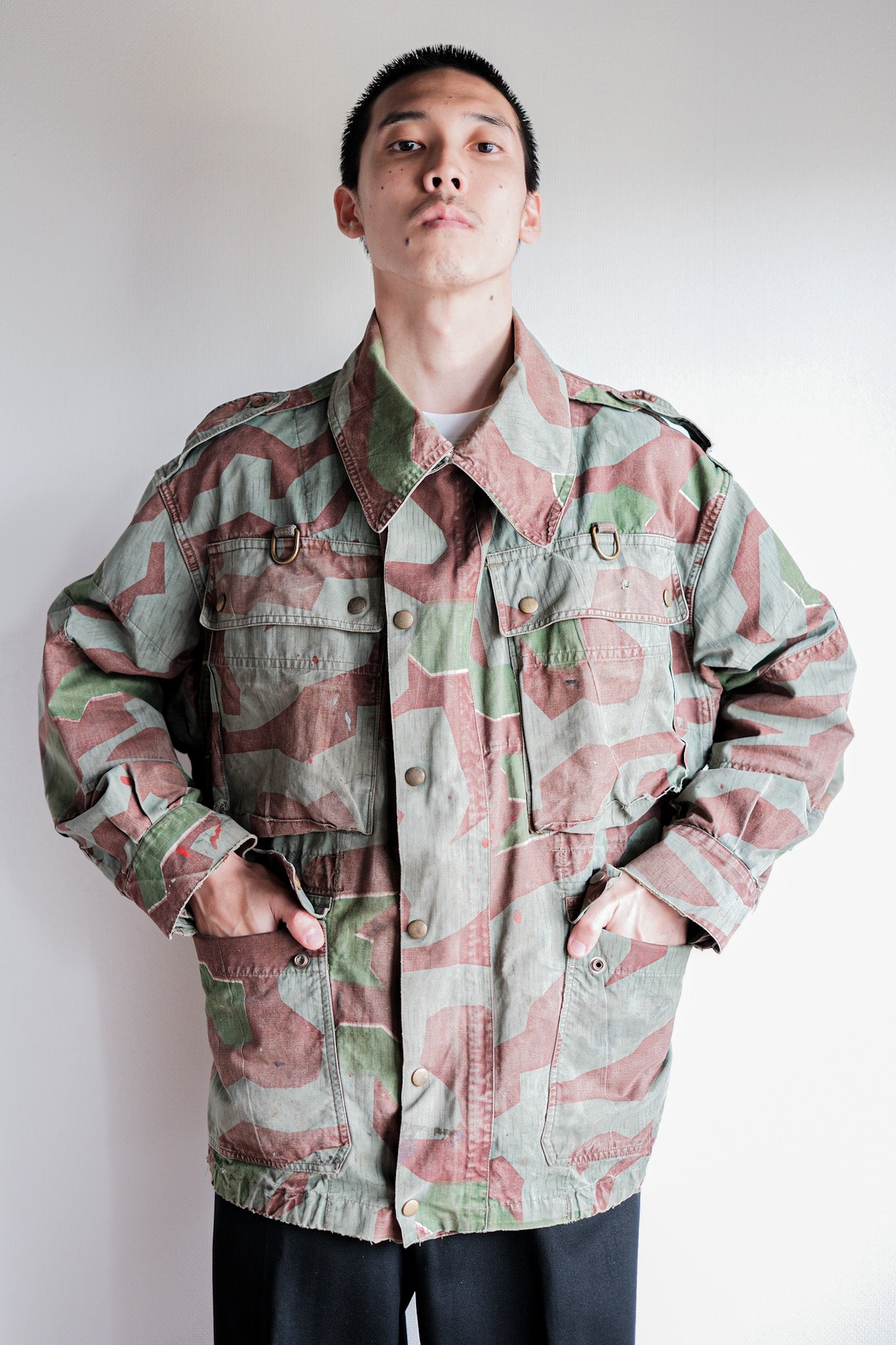 【~50's】German Army Splinter Camouflage Paratrooper Jacket