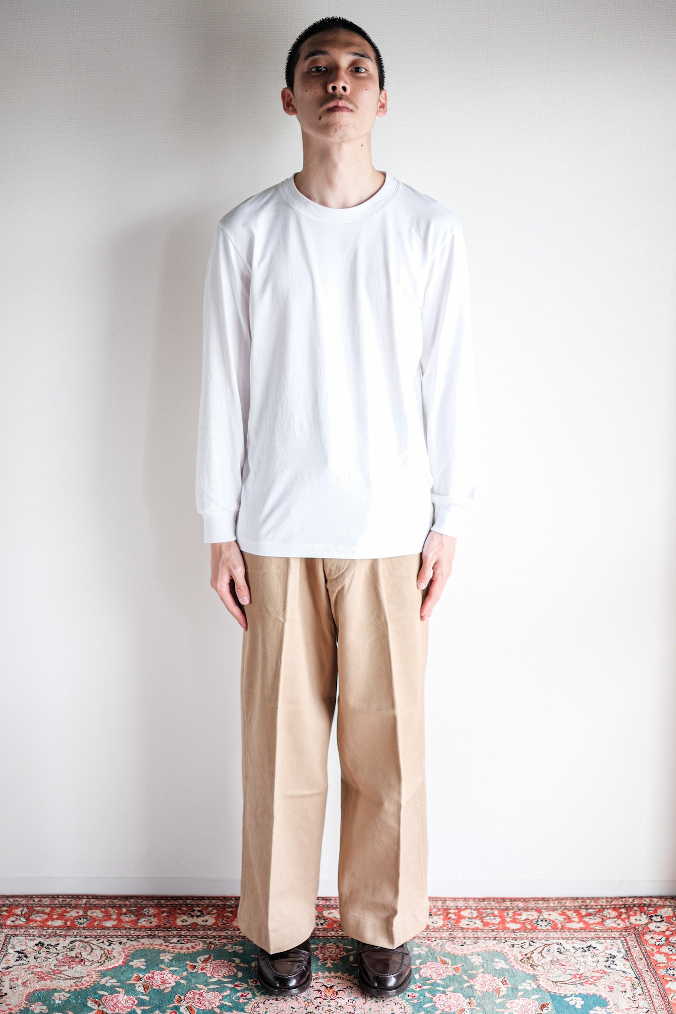 【~50's】French Army M52 Chino Trousers Size.12 "Dead Stock"