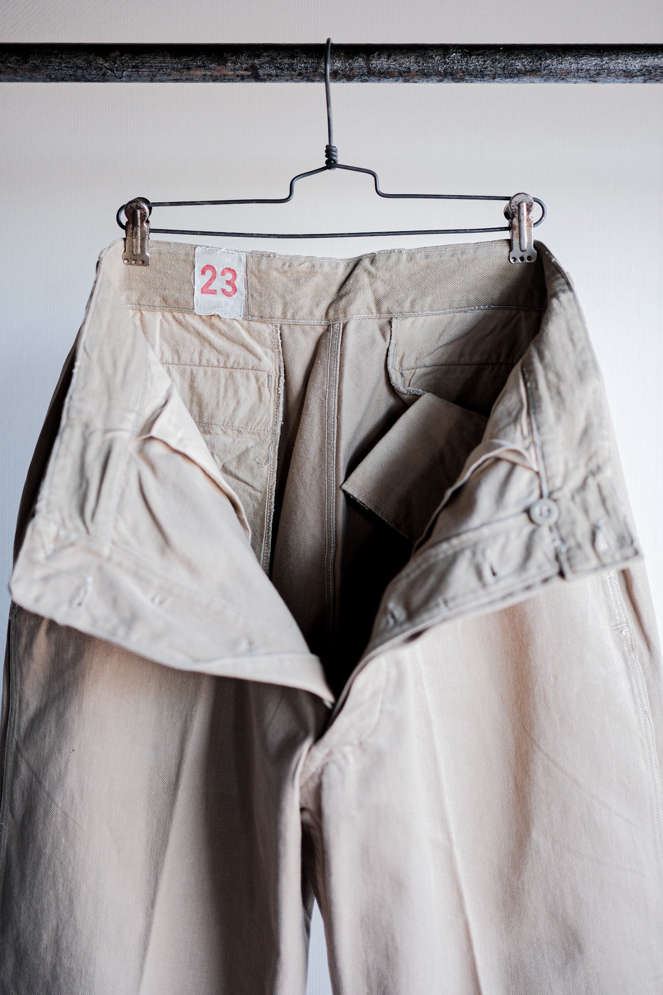 【~60's】French Army M52 Chino Trousers Size.23