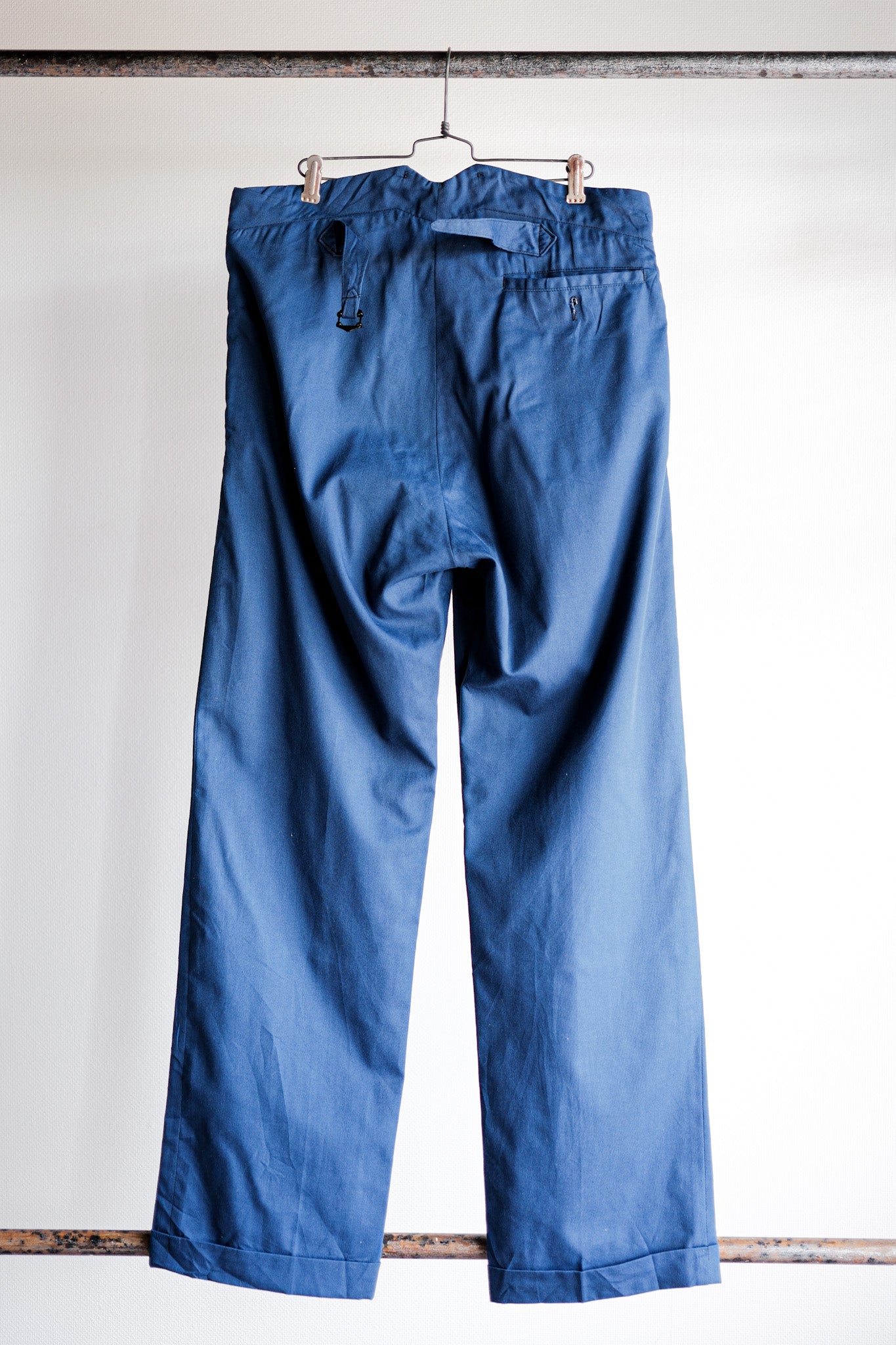 【~40's】British Vintage Blue Cotton Trousers "CC41" "Dead Stock"