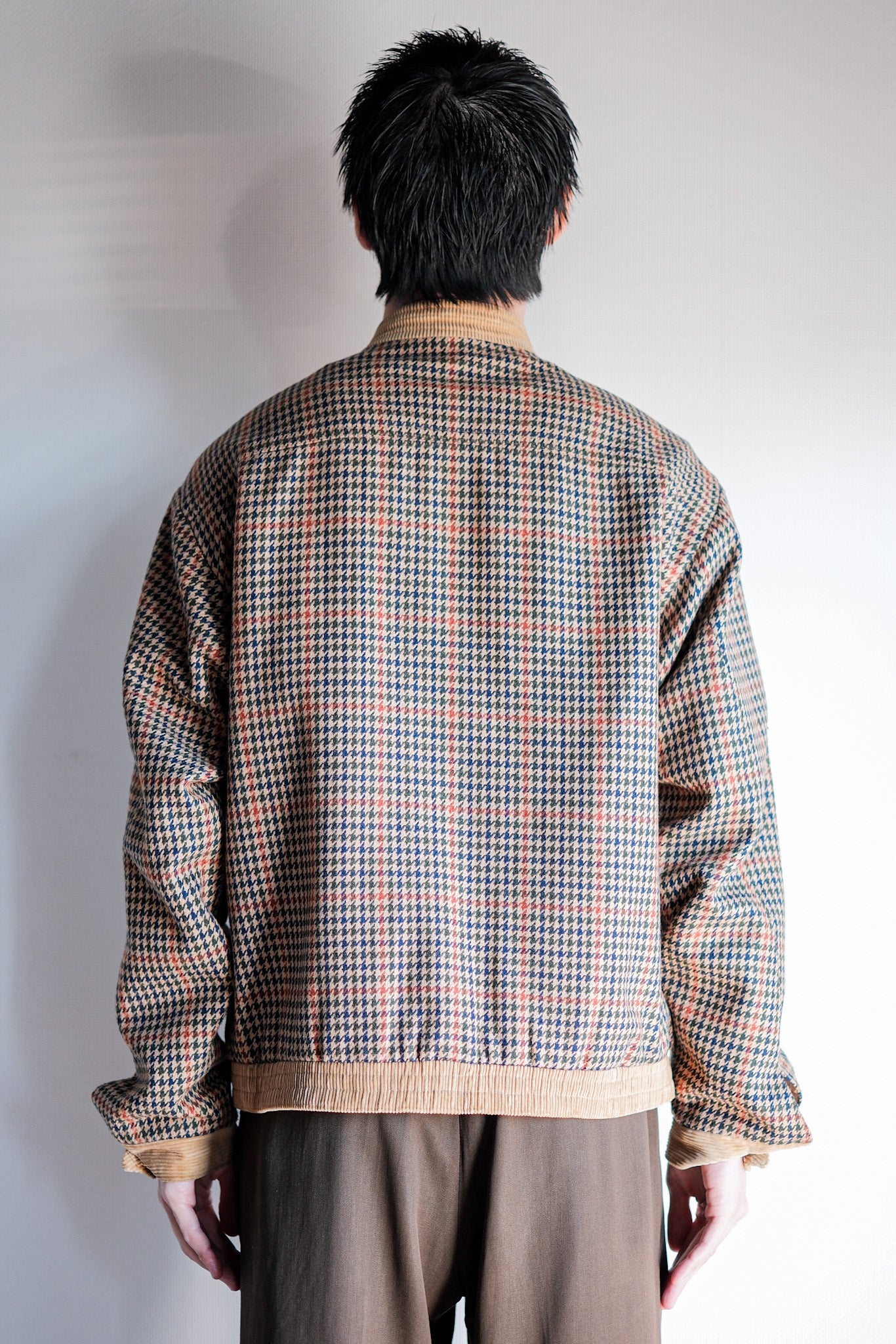 【~70's】British Vintage Houndstooth Wool Mix Jacket Size.38R "JAEGER"