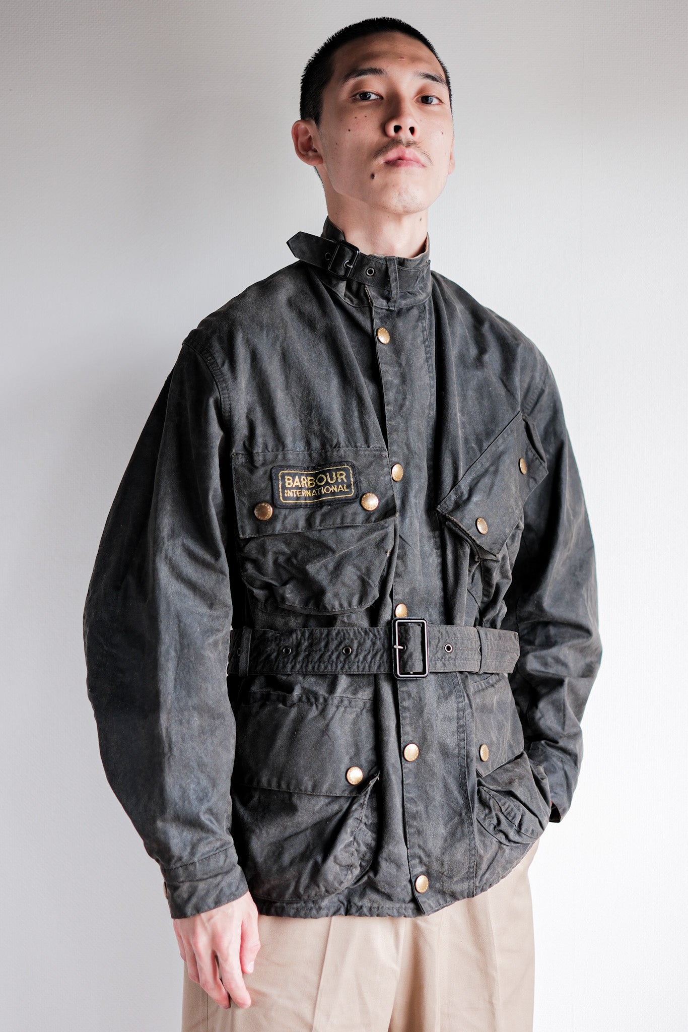 【~80's】Vintage Barbour "INTERNATIONAL SUIT" 2 Crest Size.38